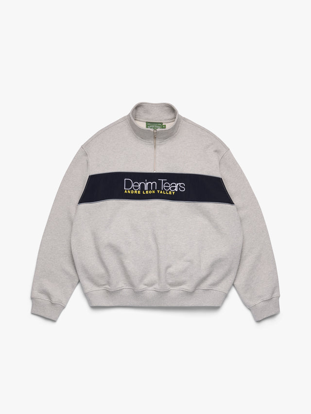 André Leon Talley Quarter-Zip Sweatshirt Grey