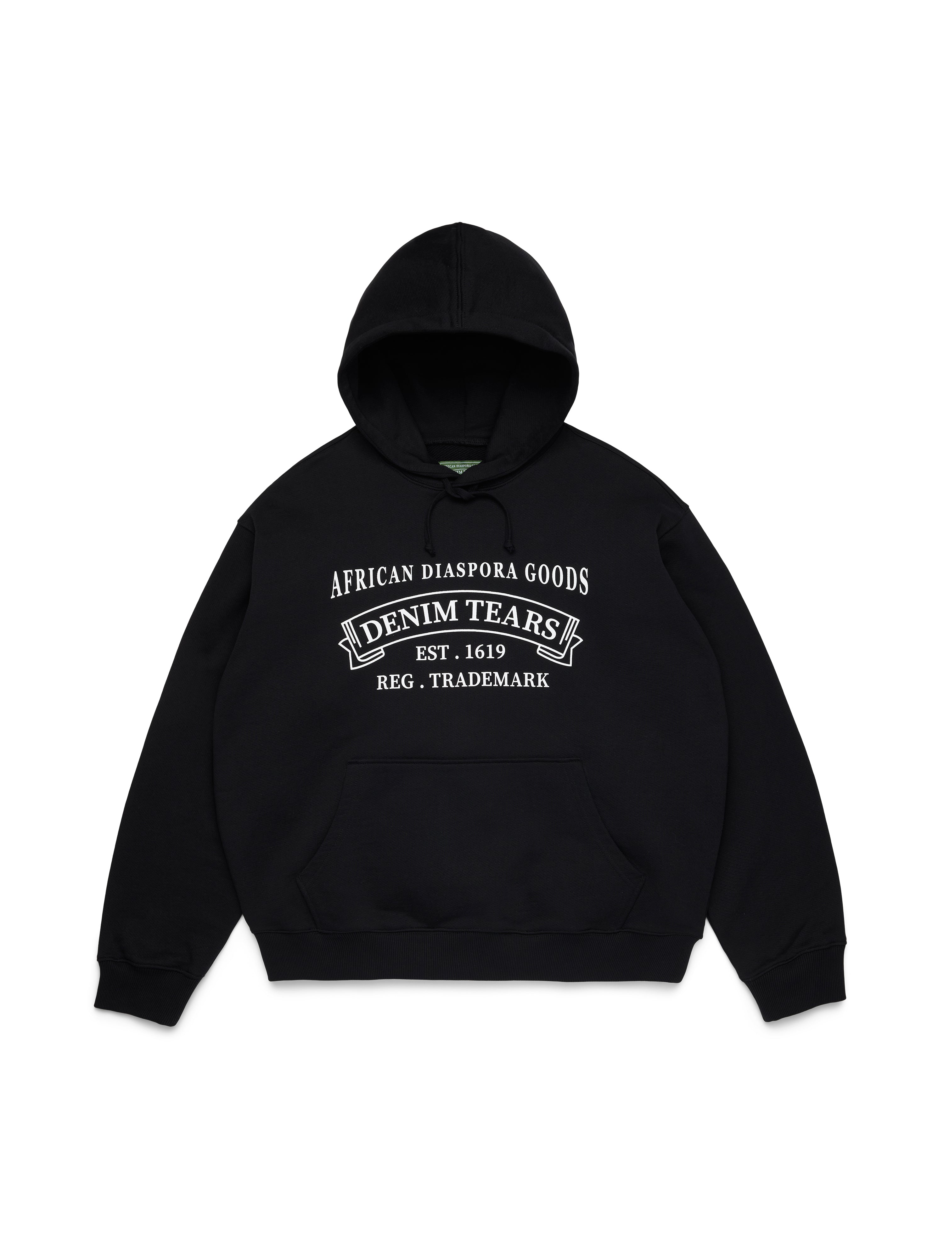 Mono Cotton Wreath Zip Hoodie Black – DENIM TEARS