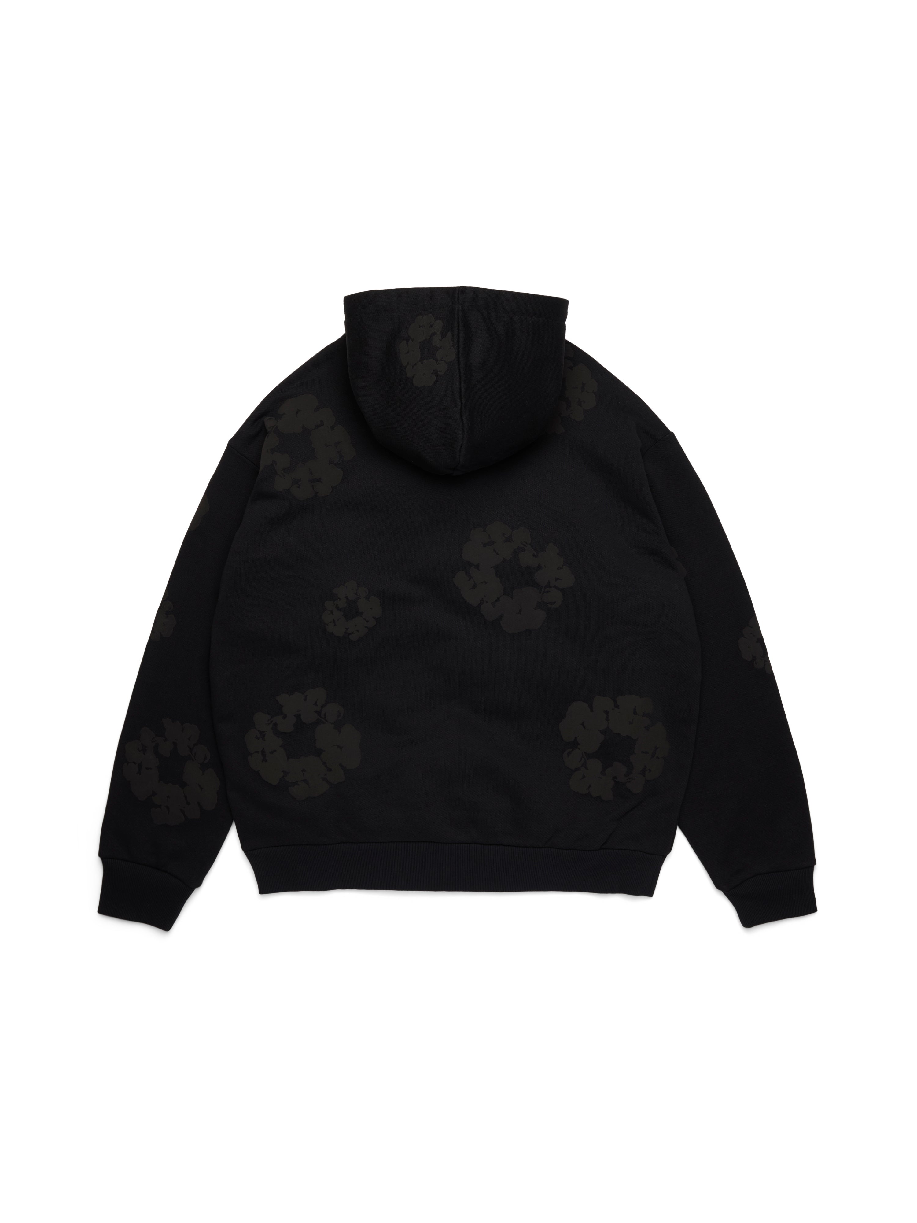 Mono Cotton Wreath Hoodie Black – DENIM TEARS