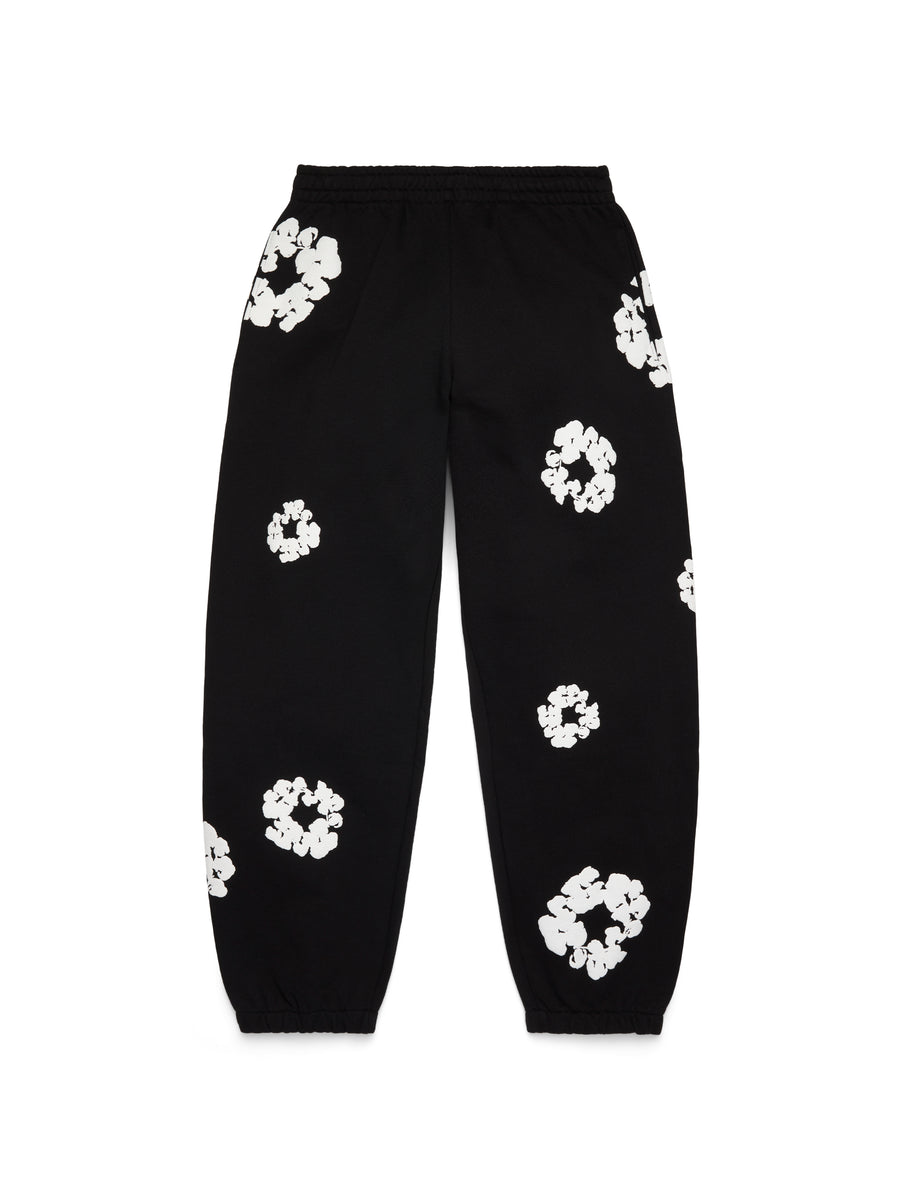Cotton Wreath Sweatpants Black – DENIM TEARS