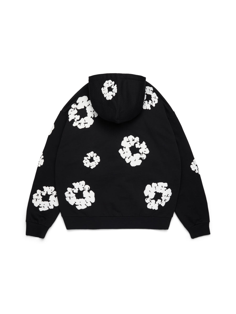Cotton Wreath Hoodie Black – DENIM TEARS