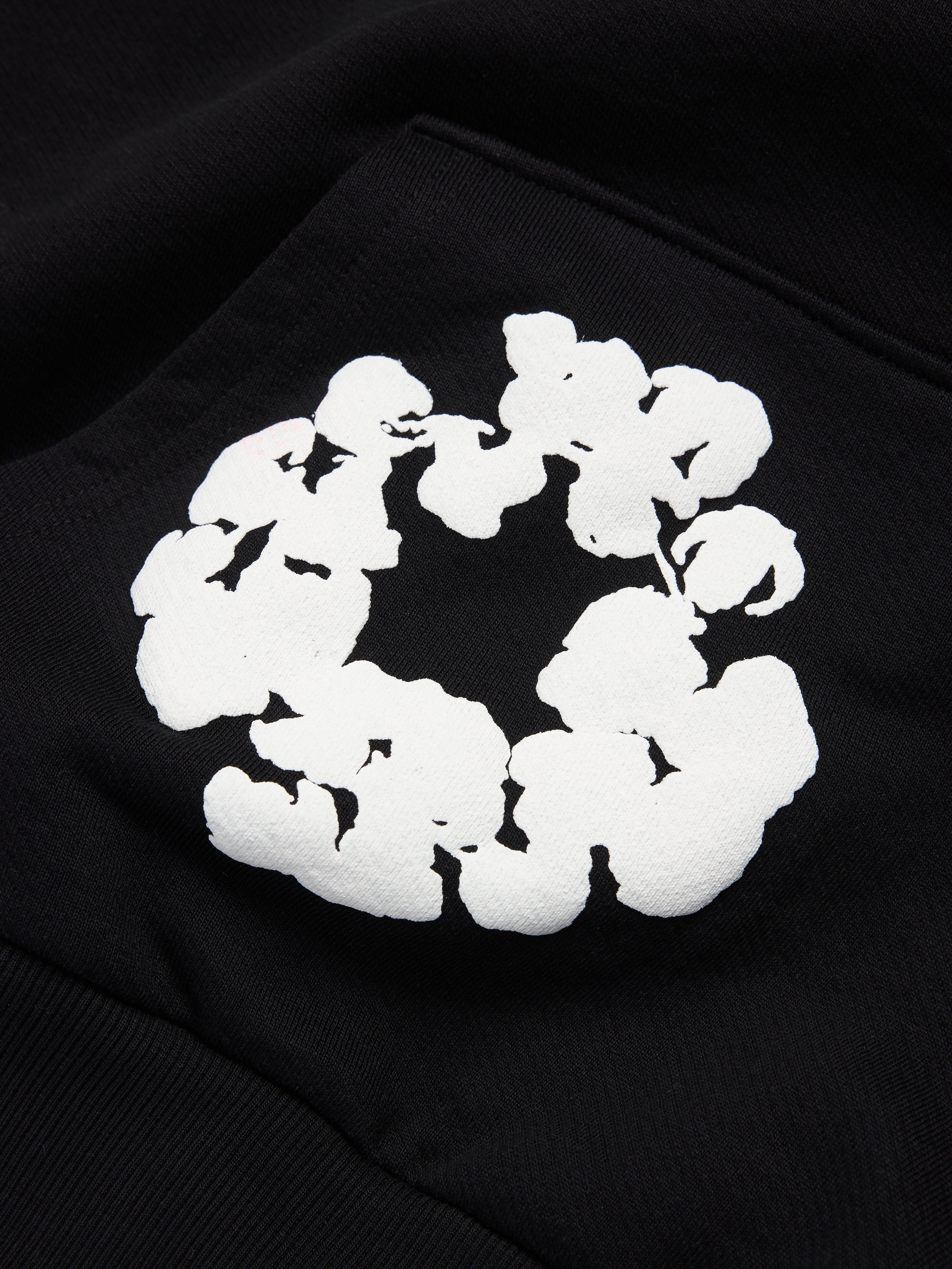 Cotton Wreath Hoodie Black – DENIM TEARS