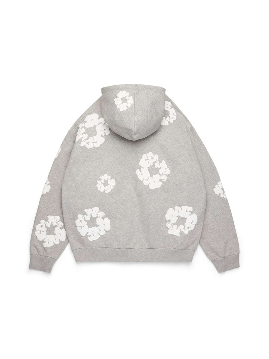 Cotton Wreath Hoodie Grey – DENIM TEARS