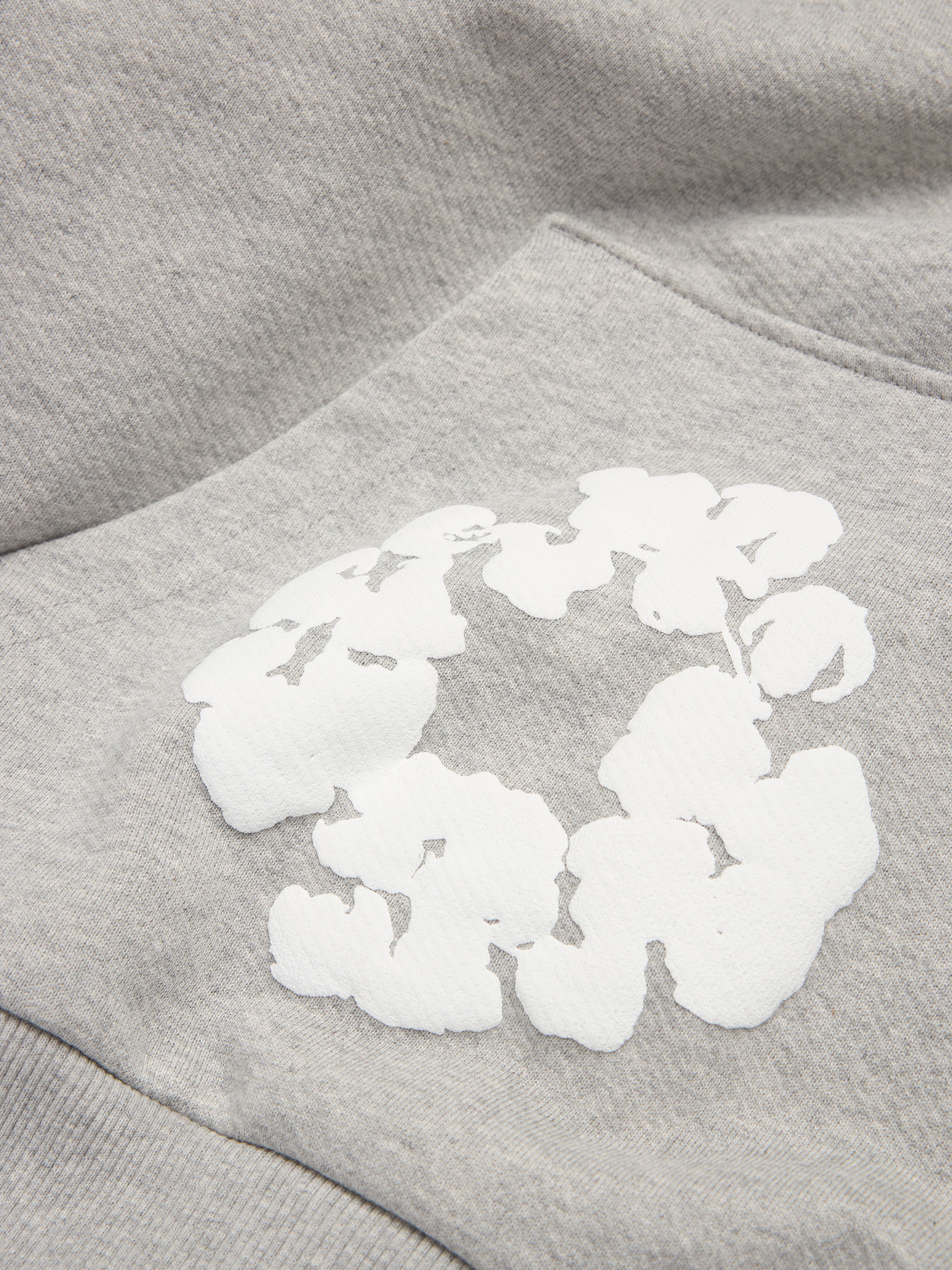 Cotton Wreath Hoodie Grey – DENIM TEARS