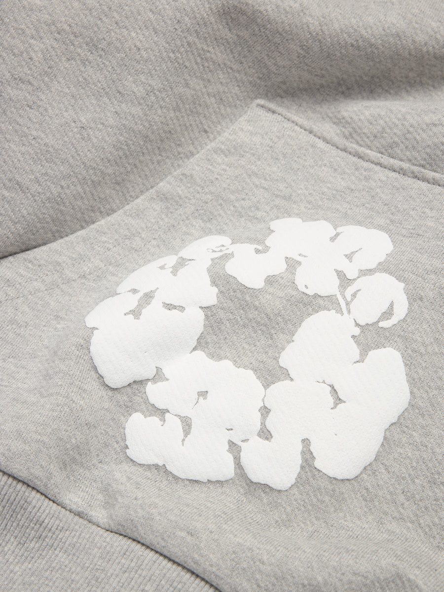 Cotton Wreath Hoodie Grey – DENIM TEARS