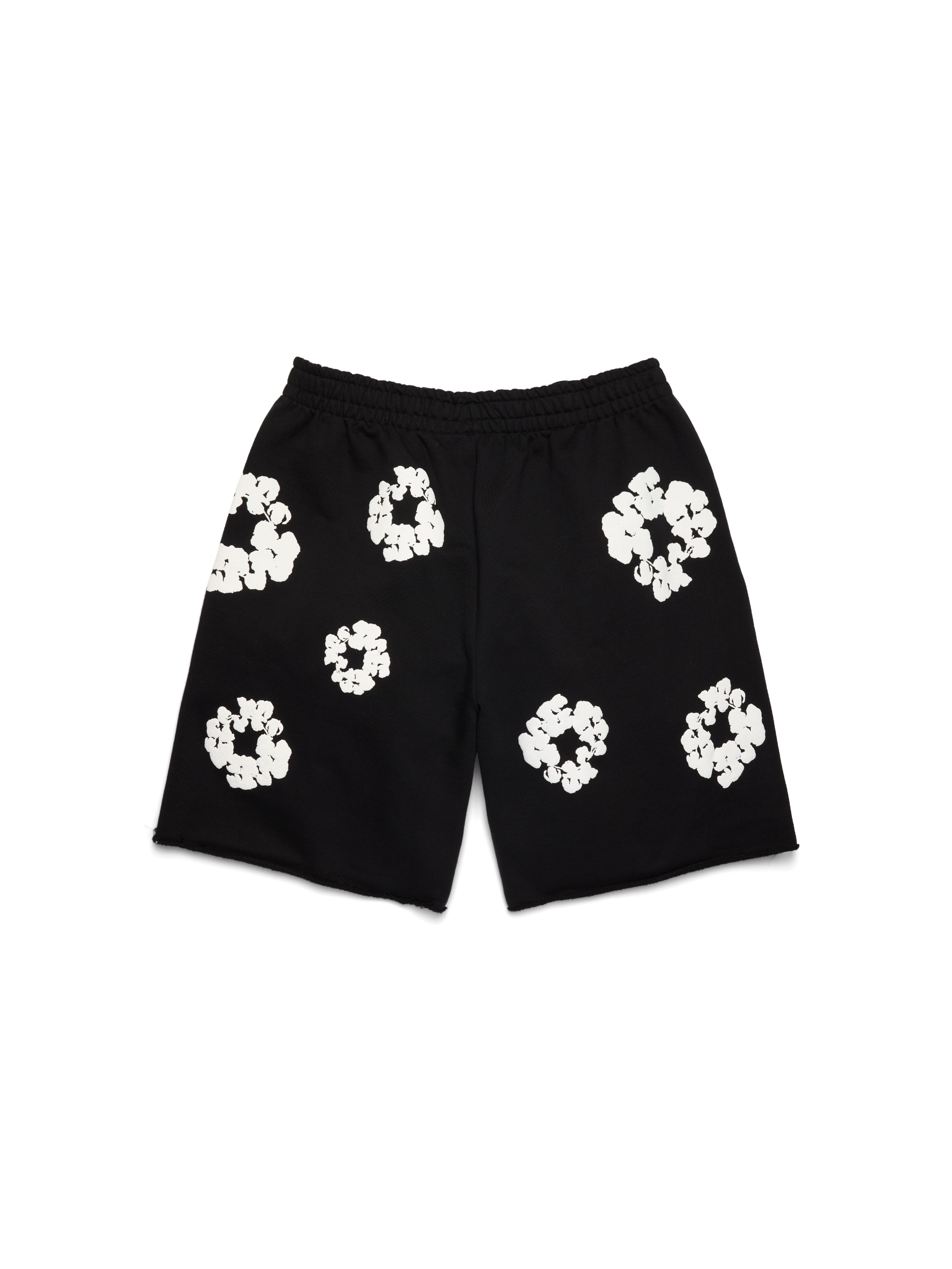 Cotton Wreath Sweatshorts Black – DENIM TEARS