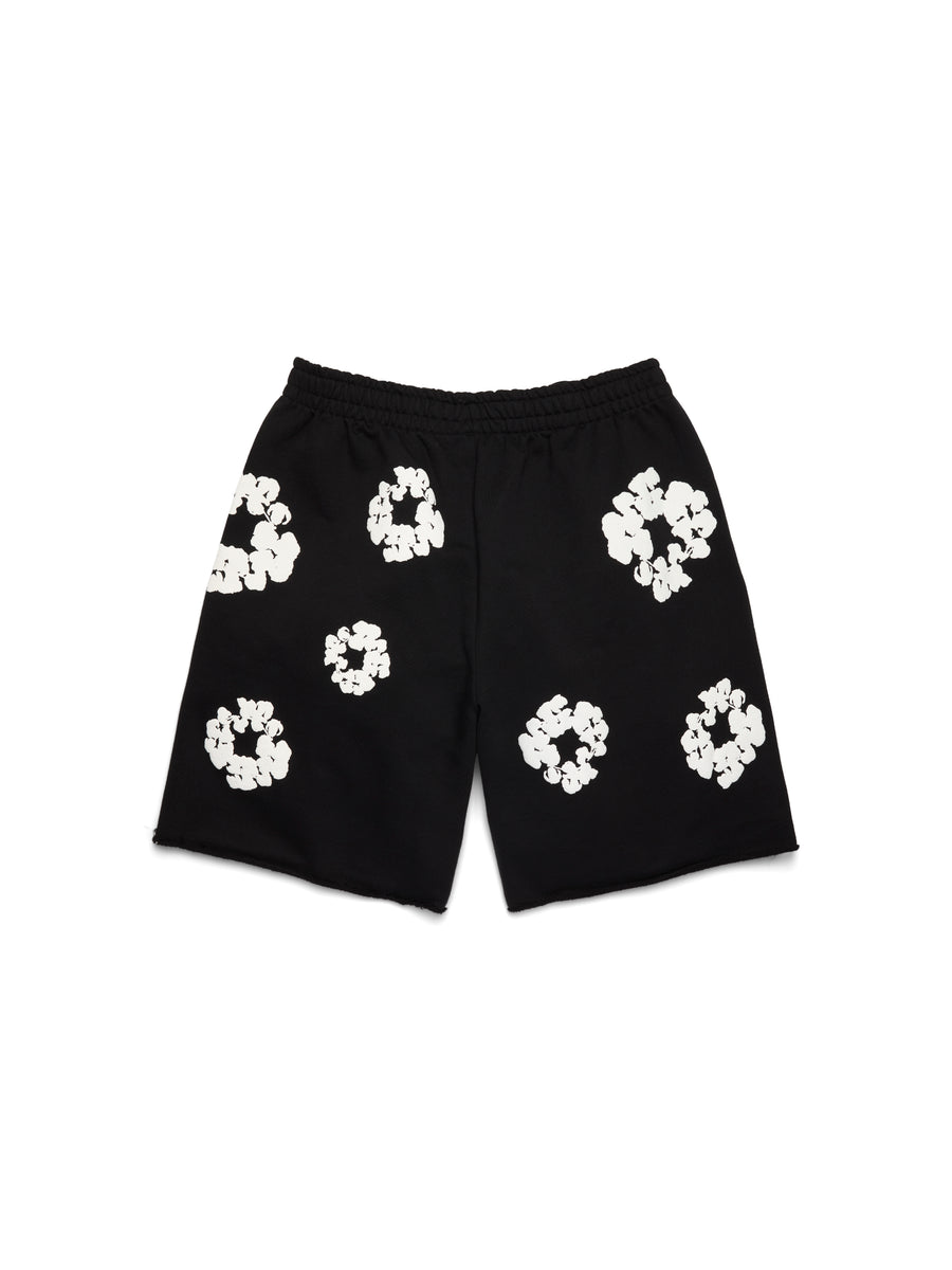 Cotton Wreath Sweatshorts Black – DENIM TEARS