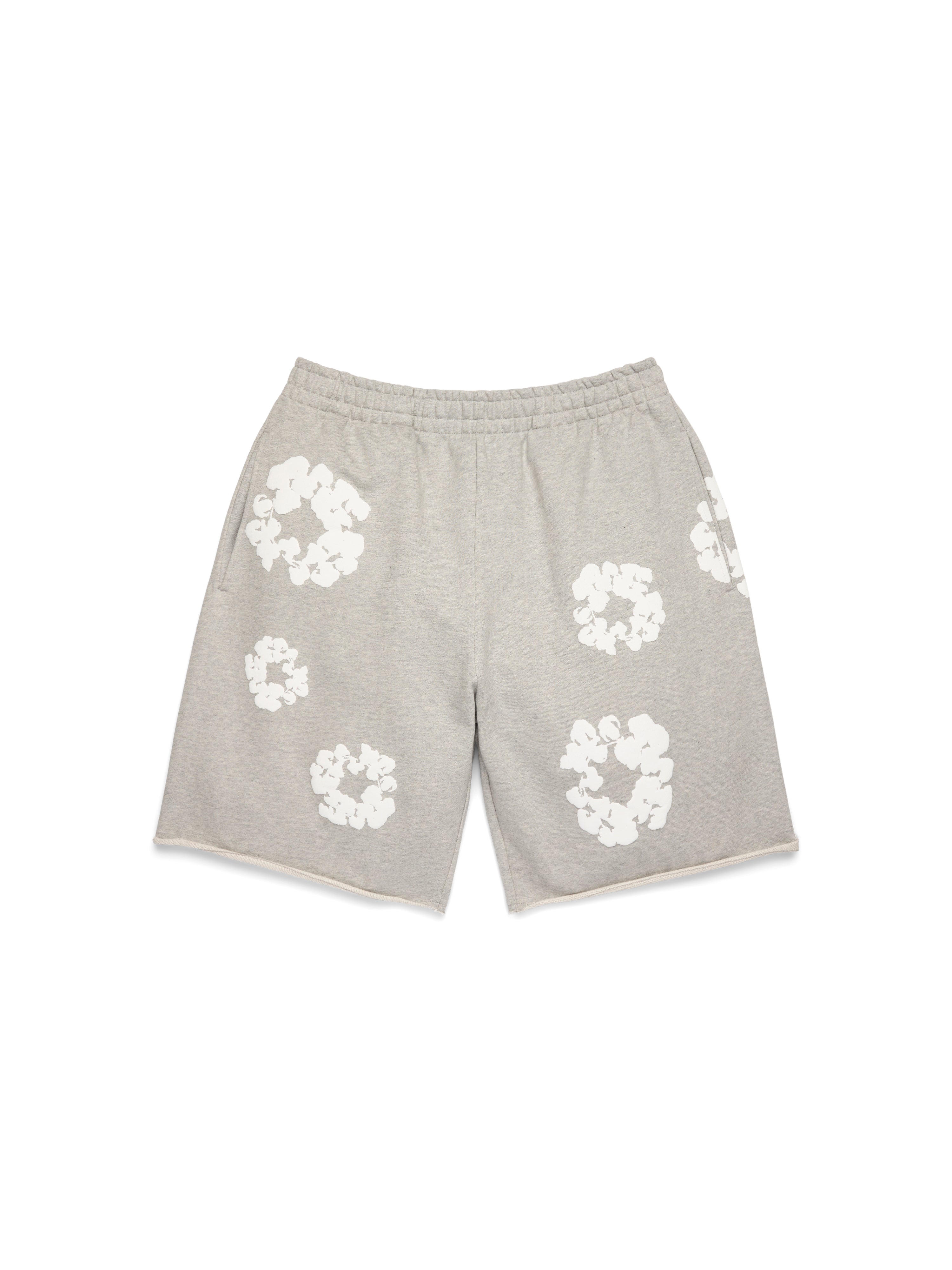 【DENIMTEARS】 Cotton Wreath Sweat Shorts Cotton Wreath Sweatshorts Grey – DENIM TEARS