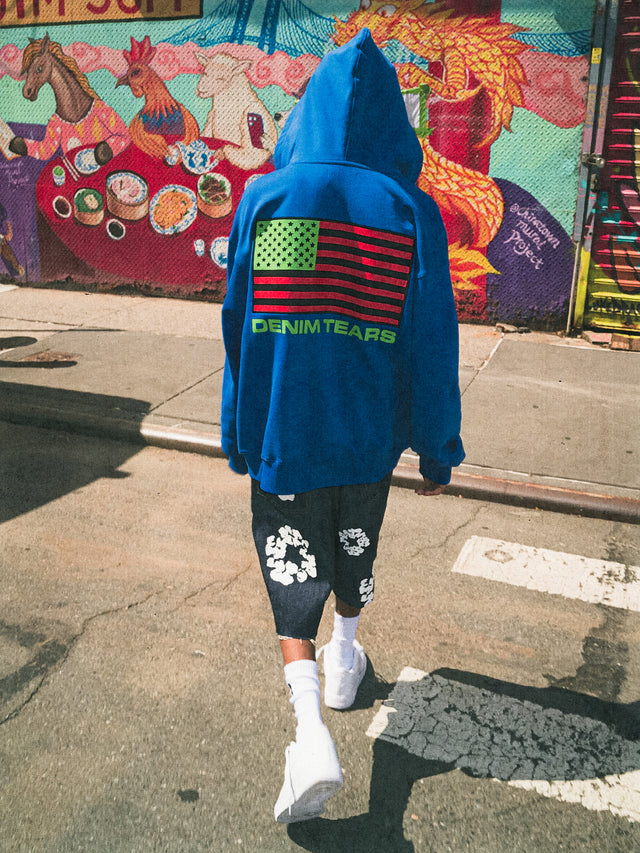 Pan African Zip Hoodie Blue