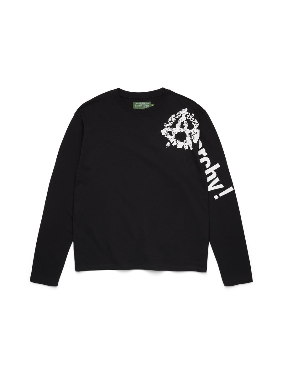 Anarchy Wreath Long Sleeve Tee Black – DENIM TEARS