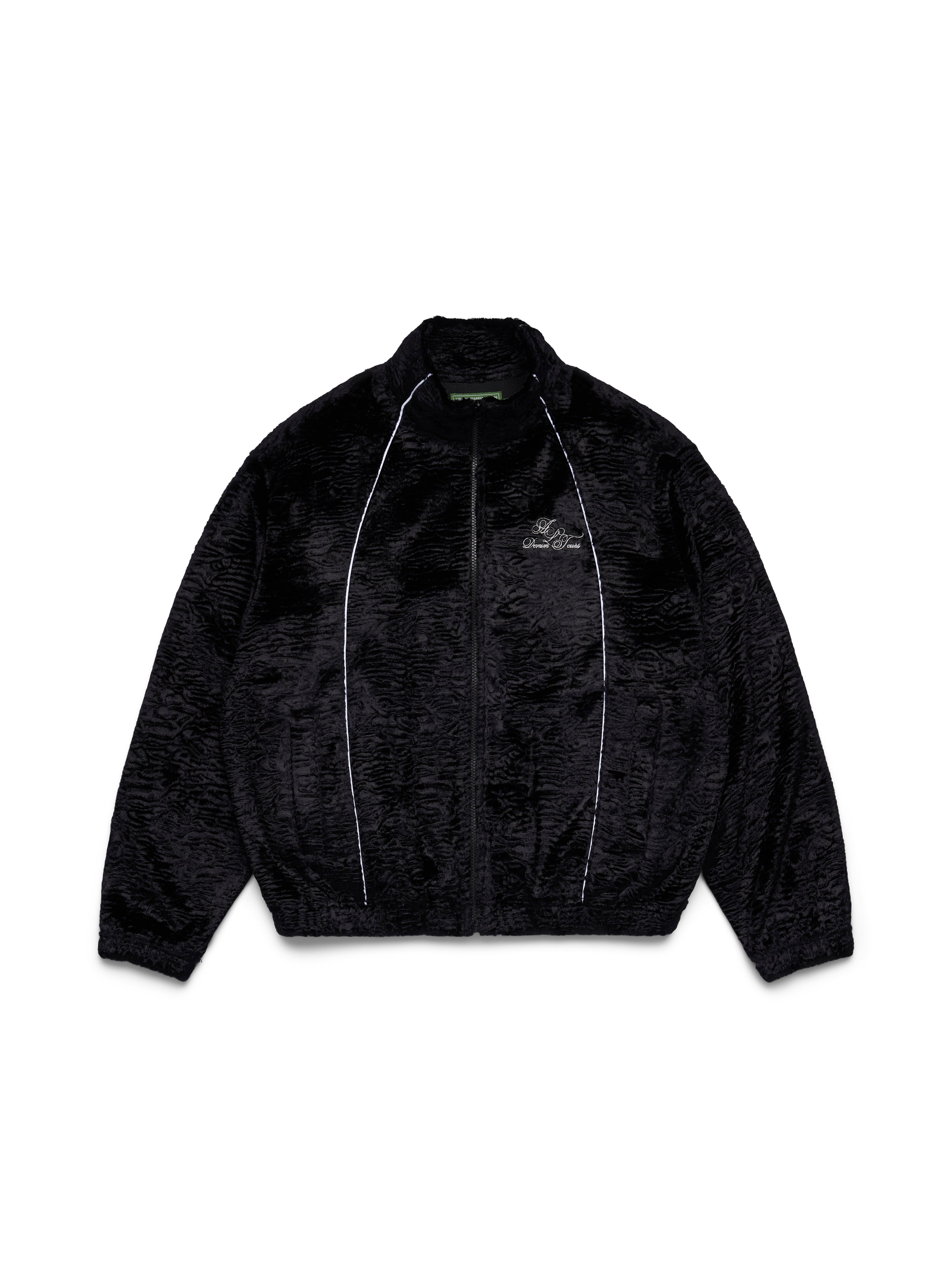 Faux Astrakhan Track Jacket Black – DENIM TEARS