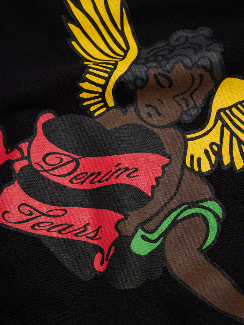 Black Cherub Hoodie Black