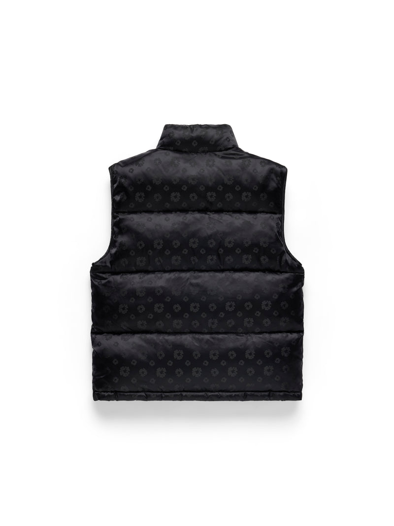 Jacquard Monogram Cotton Wreath Vest Black