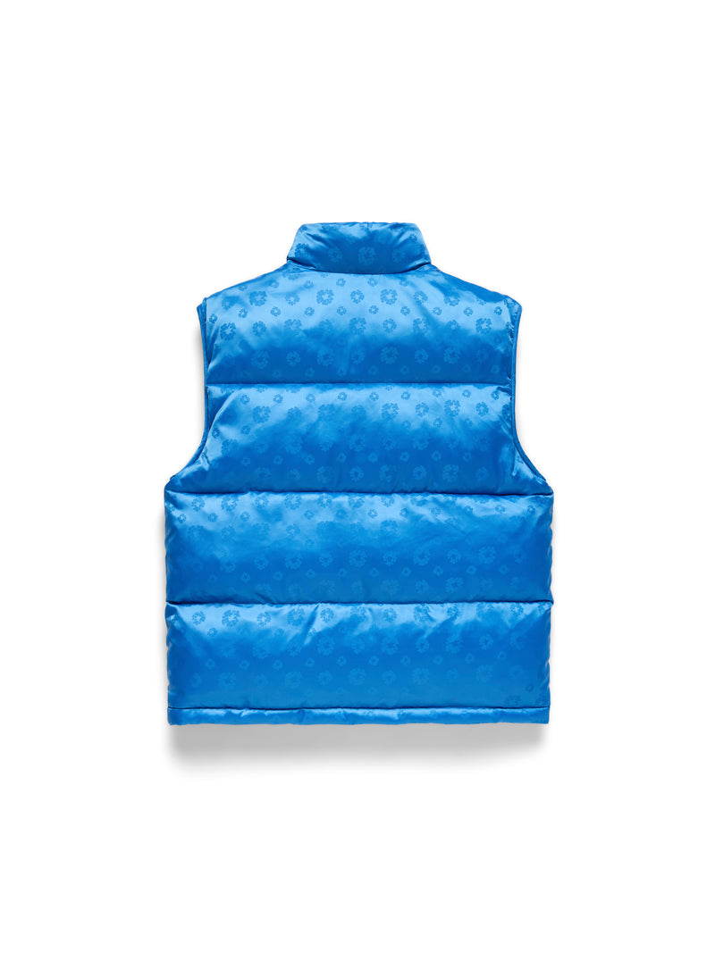 Jacquard Monogram Cotton Wreath Vest Blue