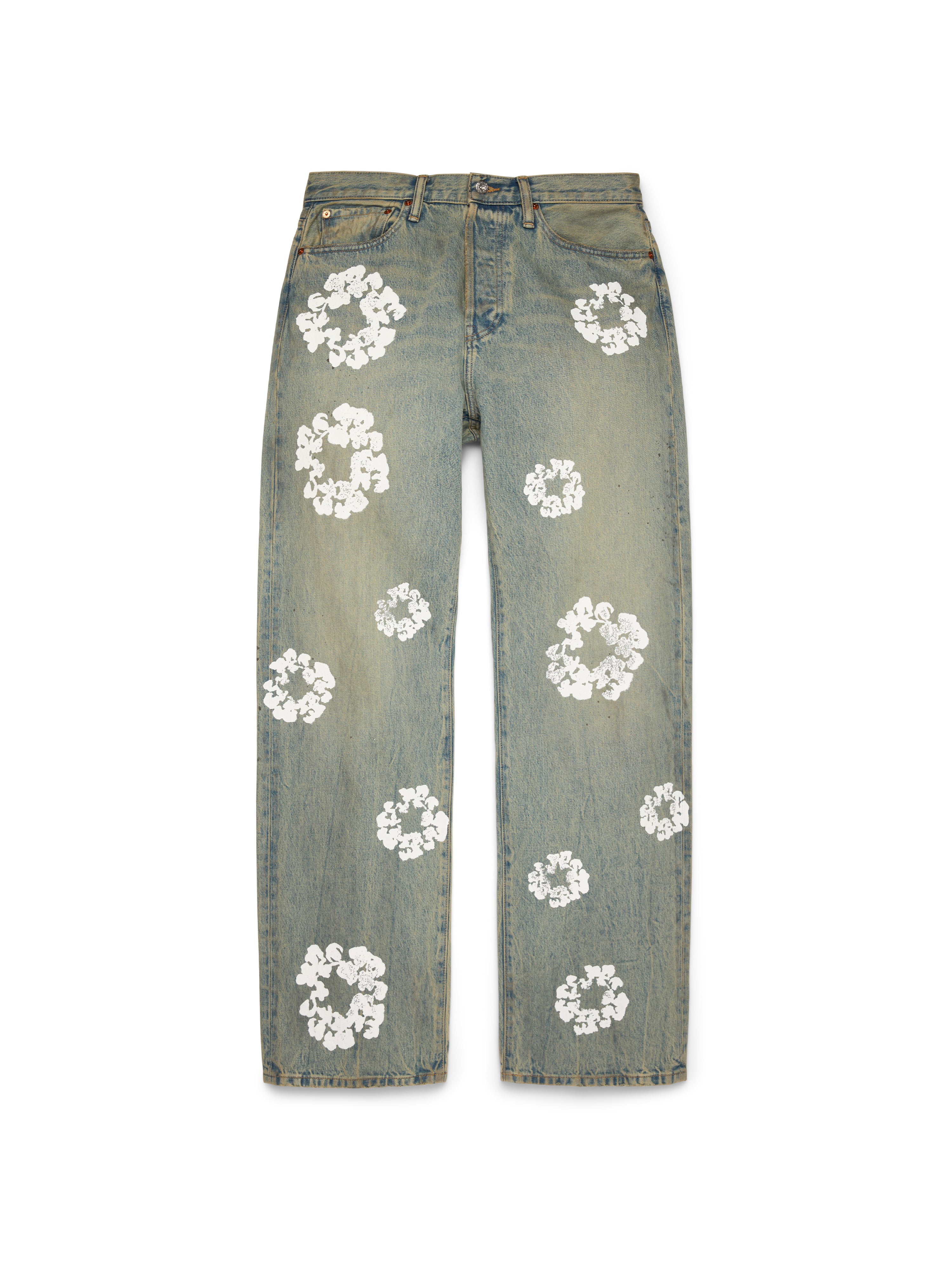Baggy Cotton Wreath Denim Pant Dirty Wash – DENIM TEARS