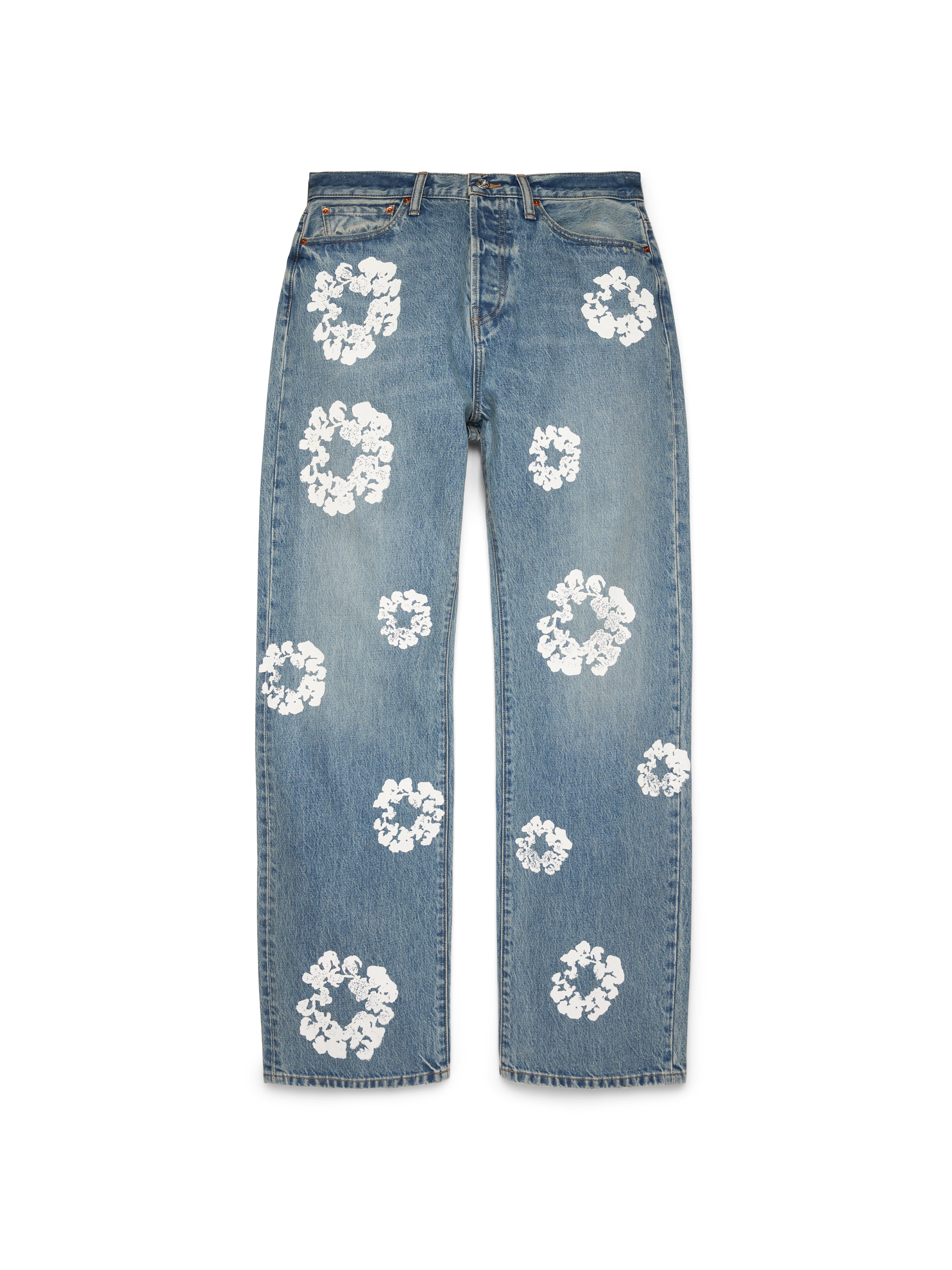 Baggy Cotton Wreath Denim Pant Light Wash – DENIM TEARS