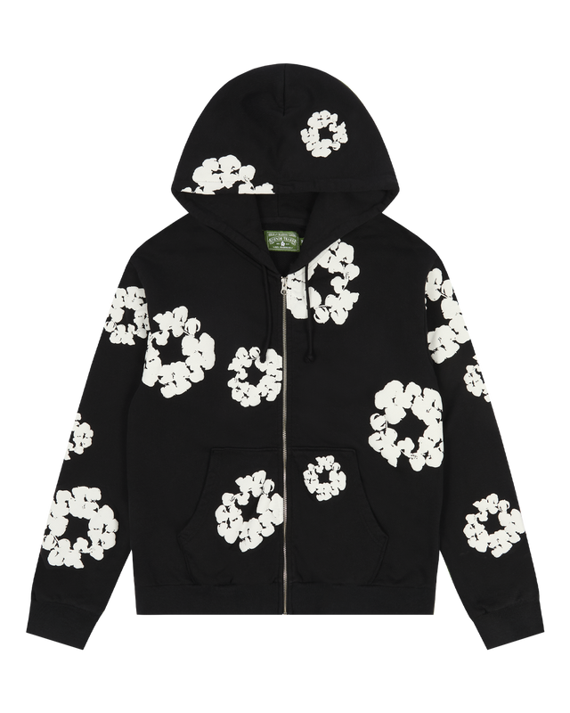 Cotton Wreath Zip Hoodie Black – DENIM TEARS Cotton Wreath Zip Hoodie Black – DENIM TEARS