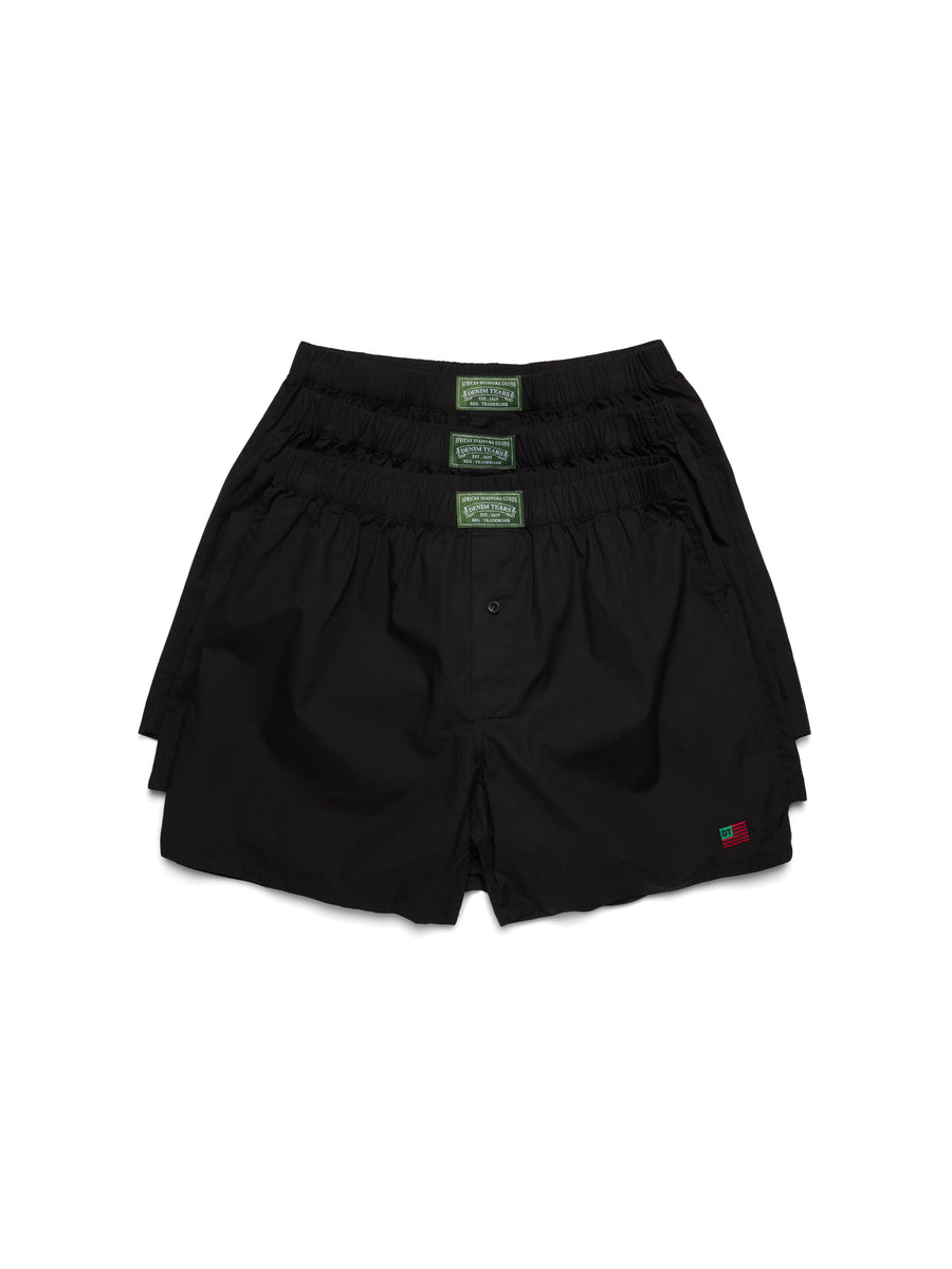 Boxer Short 3-Pack Black – DENIM TEARS