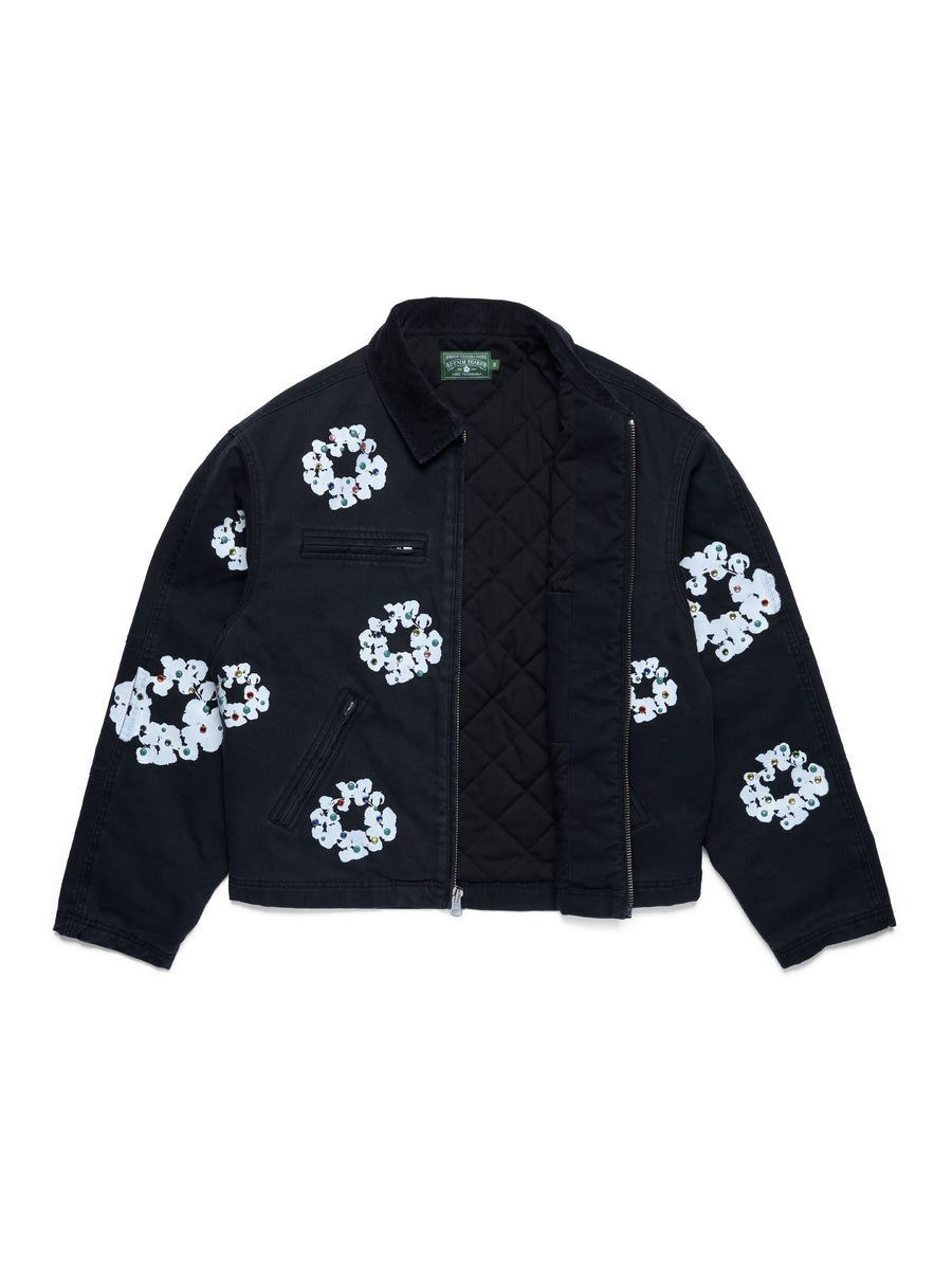 Cotton Wreath Canvas Work Jacket Black – DENIM TEARS