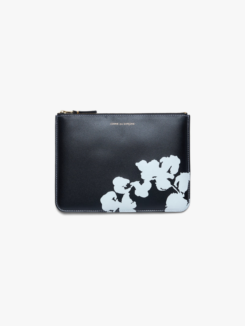 Cotton Wreath Zip Pouch