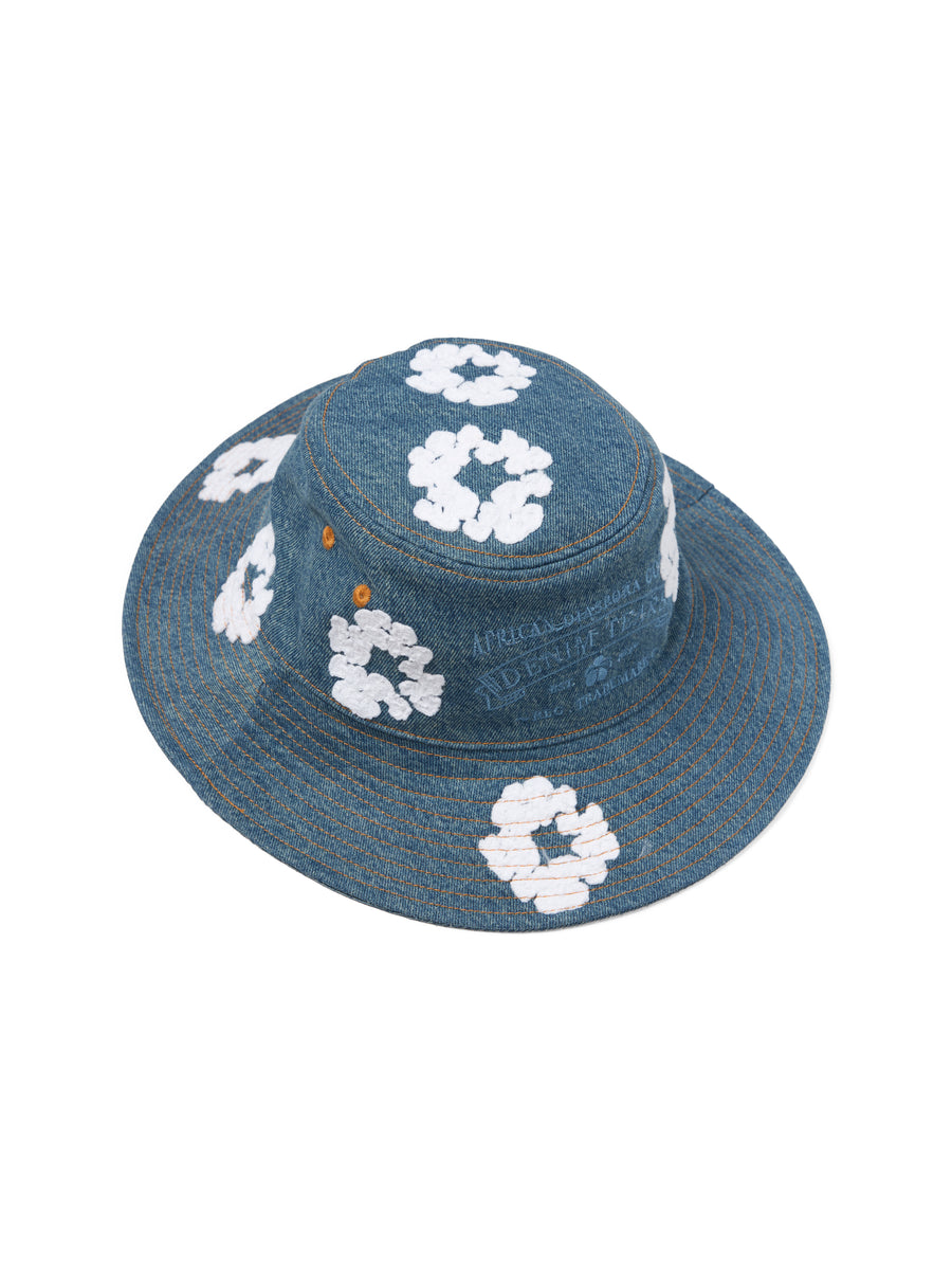 Denim Cotton Wreath Bucket Hat Light Wash – DENIM TEARS