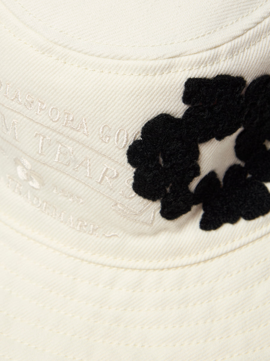 Denim Cotton Wreath Bucket Hat White – DENIM TEARS