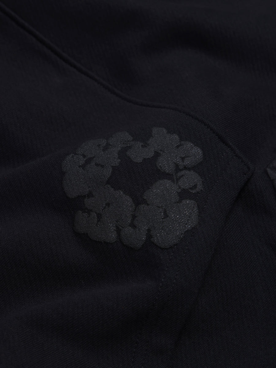 Mono Cotton Wreath Hoodie Black – DENIM TEARS