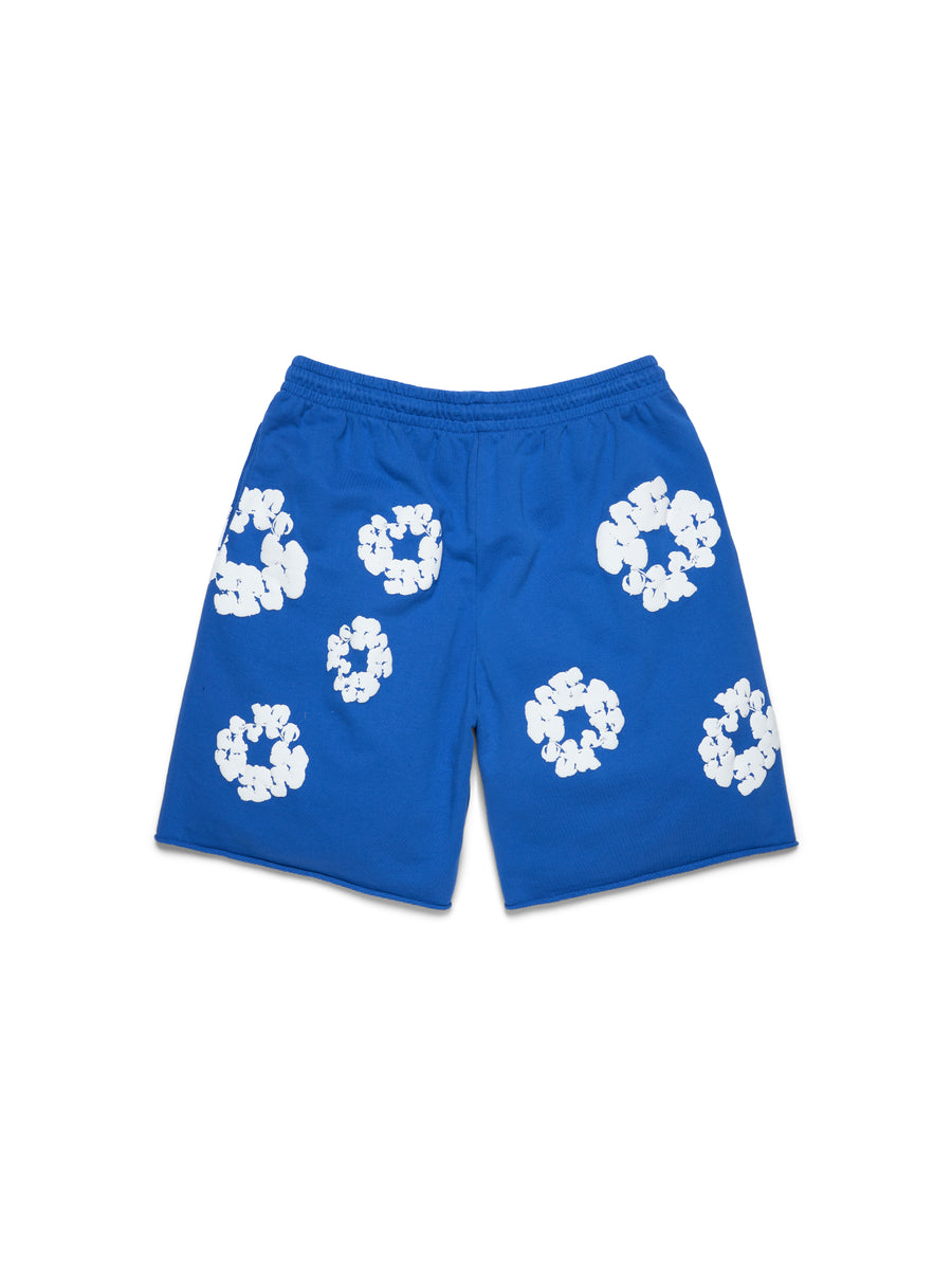 Cotton Wreath Sweatshorts Blue – DENIM TEARS