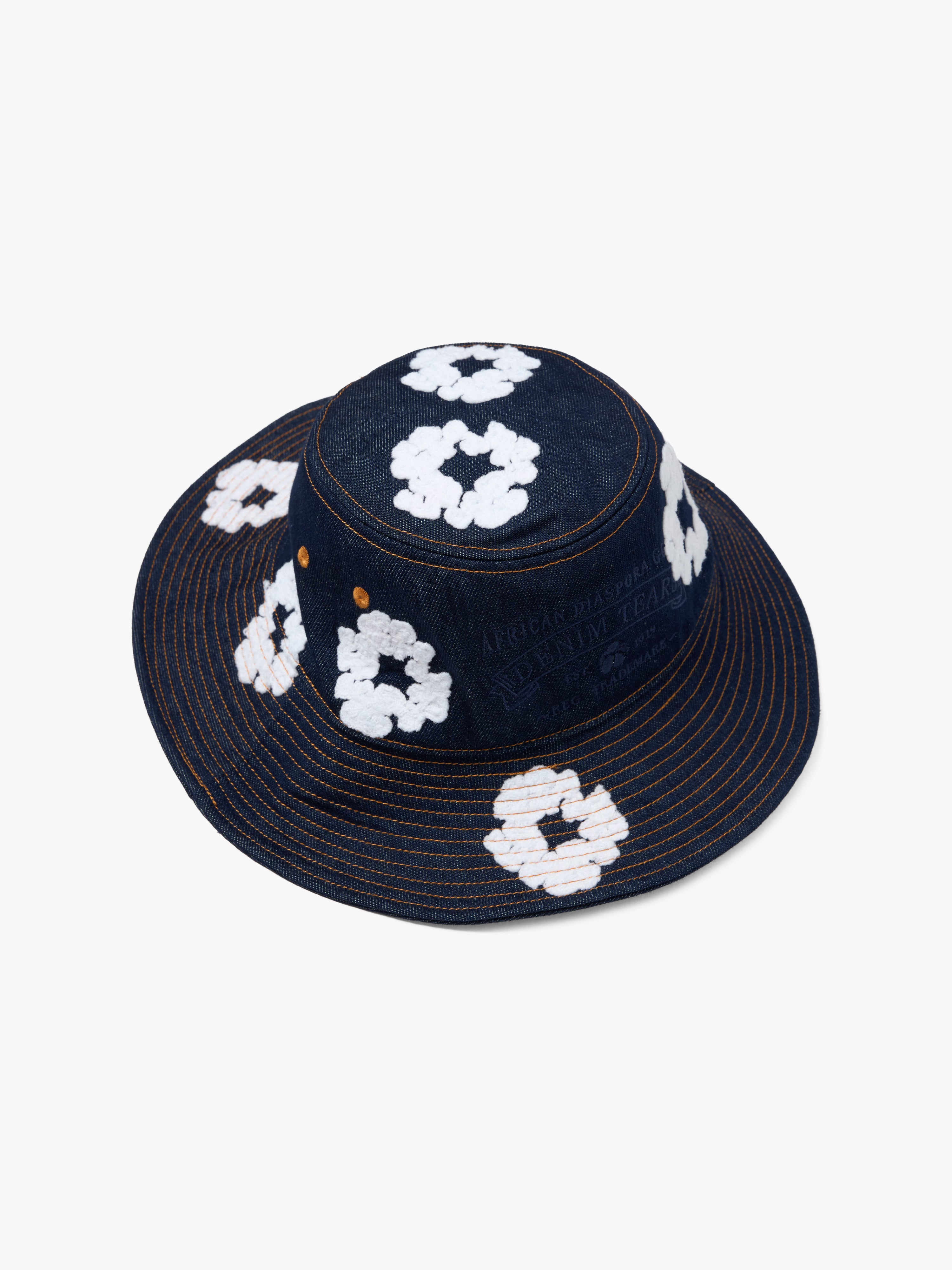 帽子 Denim Cotton Wreath Bucket Hat Cotton Wreath Zip Pouch – DENIM TEARS
