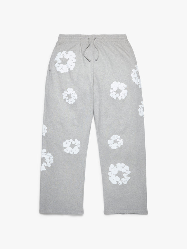 Cotton Wreath Baggy Sweatpants Grey