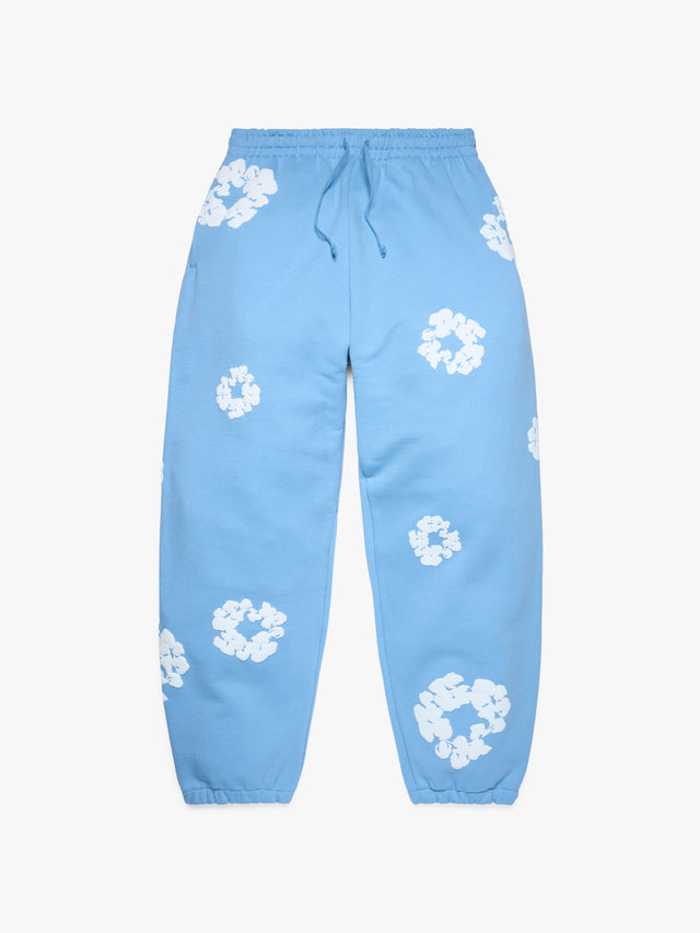 Cotton Wreath Sweatpants Light Blue
