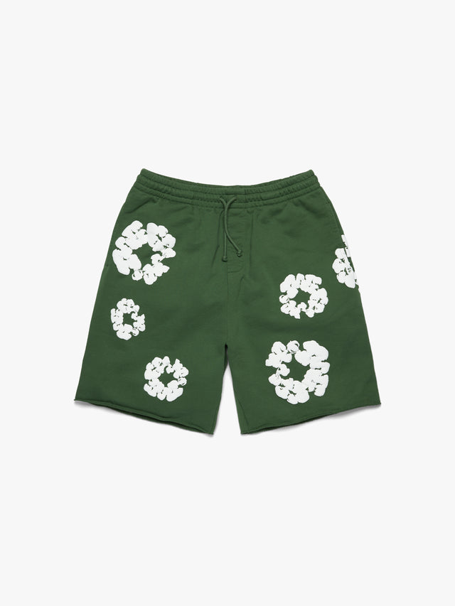 Cotton Wreath Sweatshorts Green