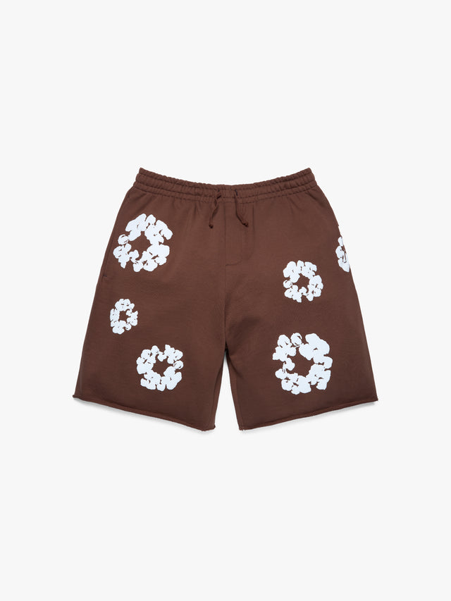 Cotton Wreath Sweatshorts Brown