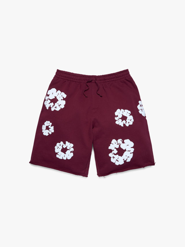 Cotton Wreath Sweatshorts Burgundy