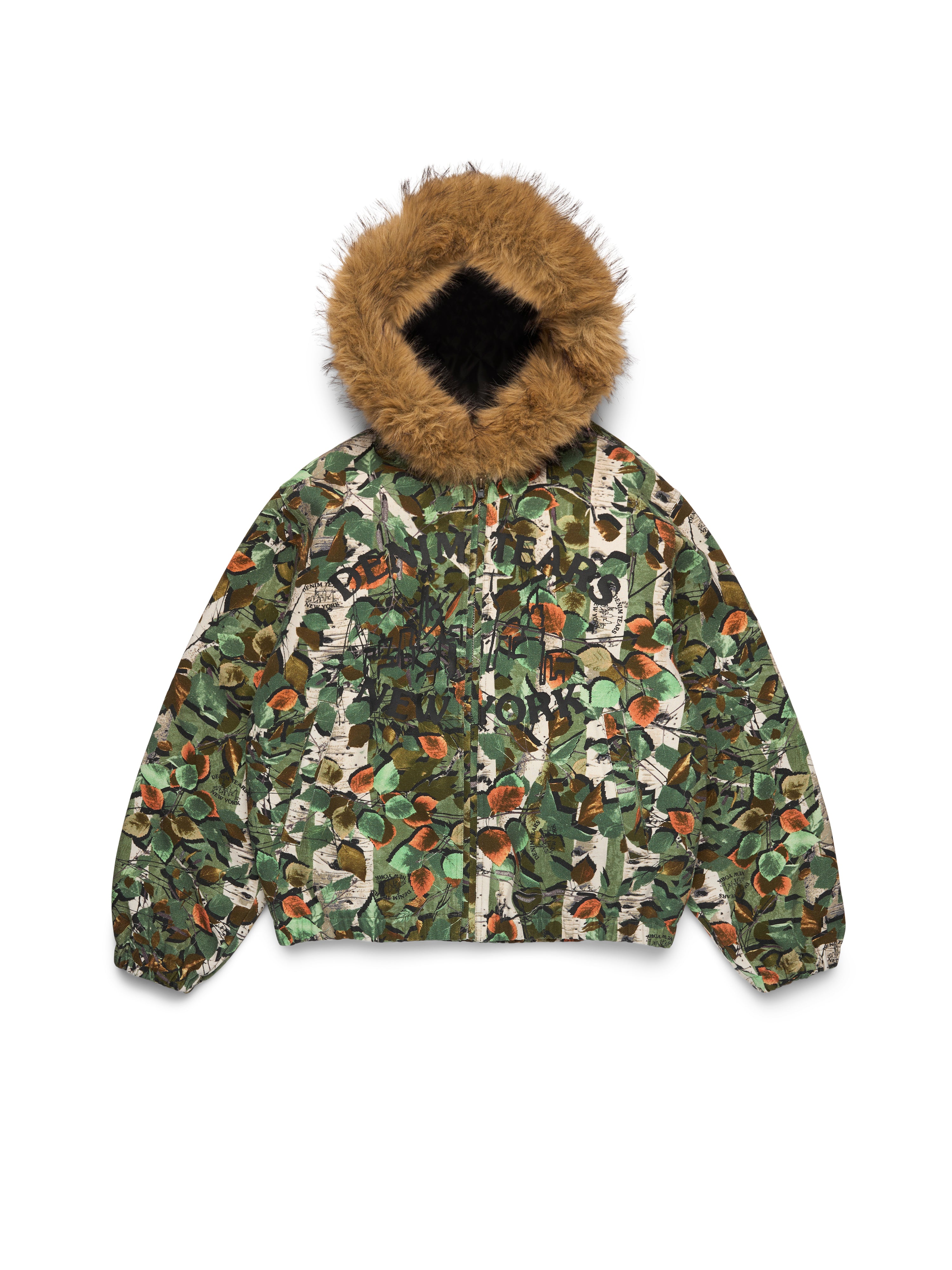 Birch Camo Hooded Work Jacket Green Camo – DENIM TEARS