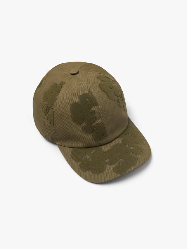Cotton Wreath Flocked Cap Tan