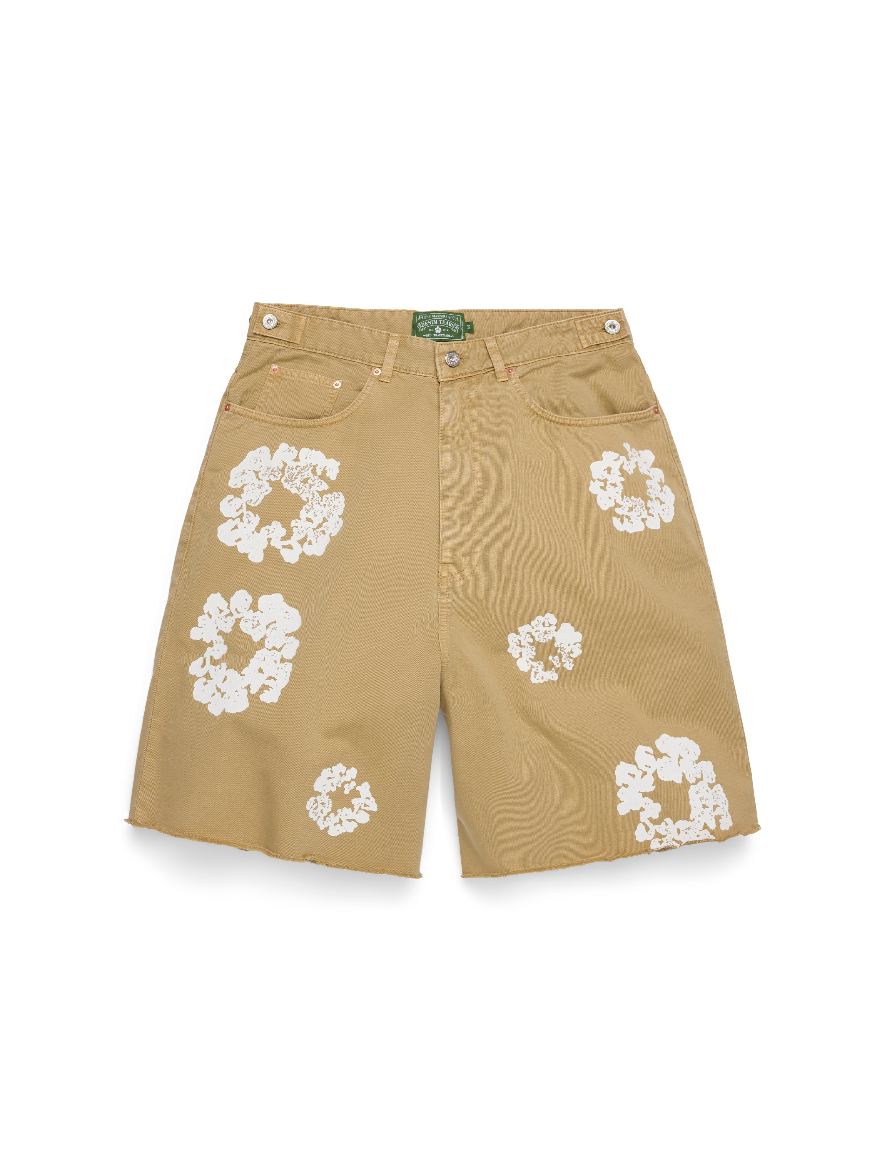 Cotton Wreath Sweatshorts Green – DENIM TEARS