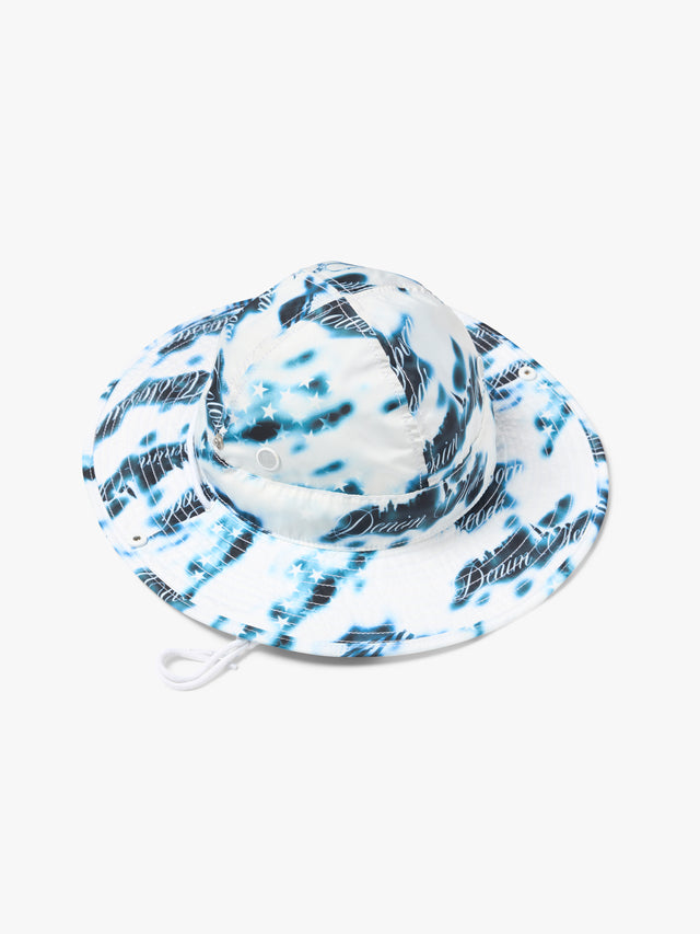 Cloud Camo Bucket Hat White