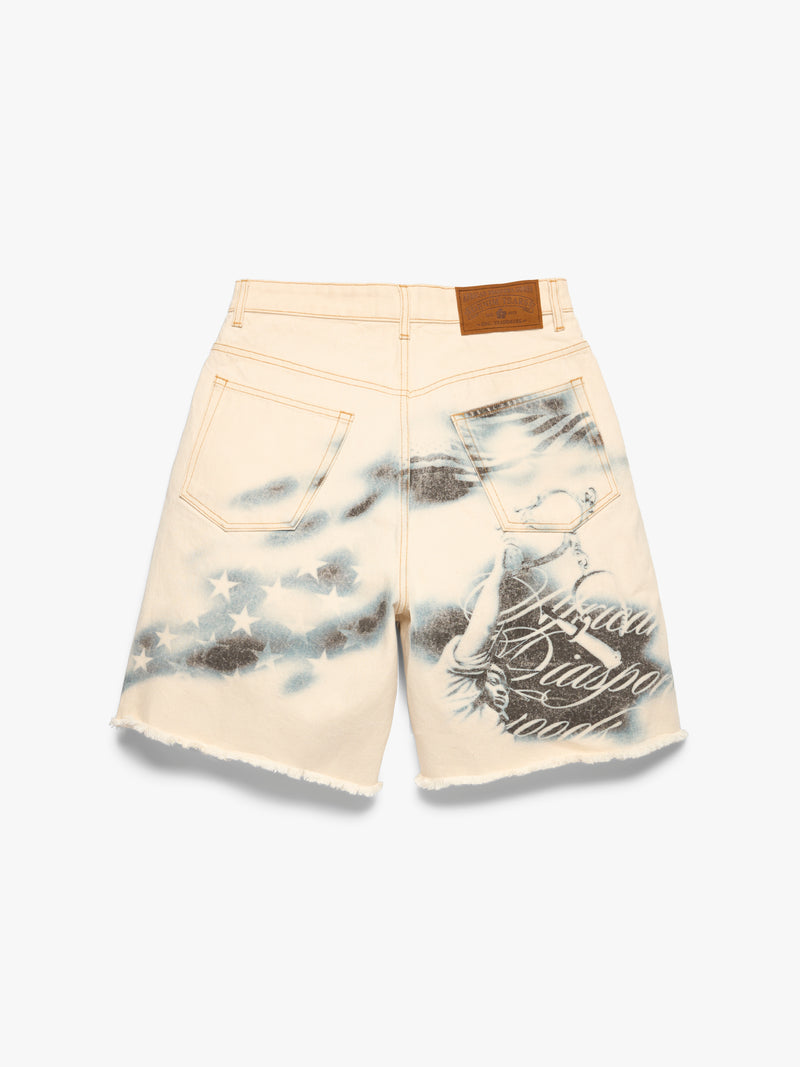 Cloud Camo Denim Shorts