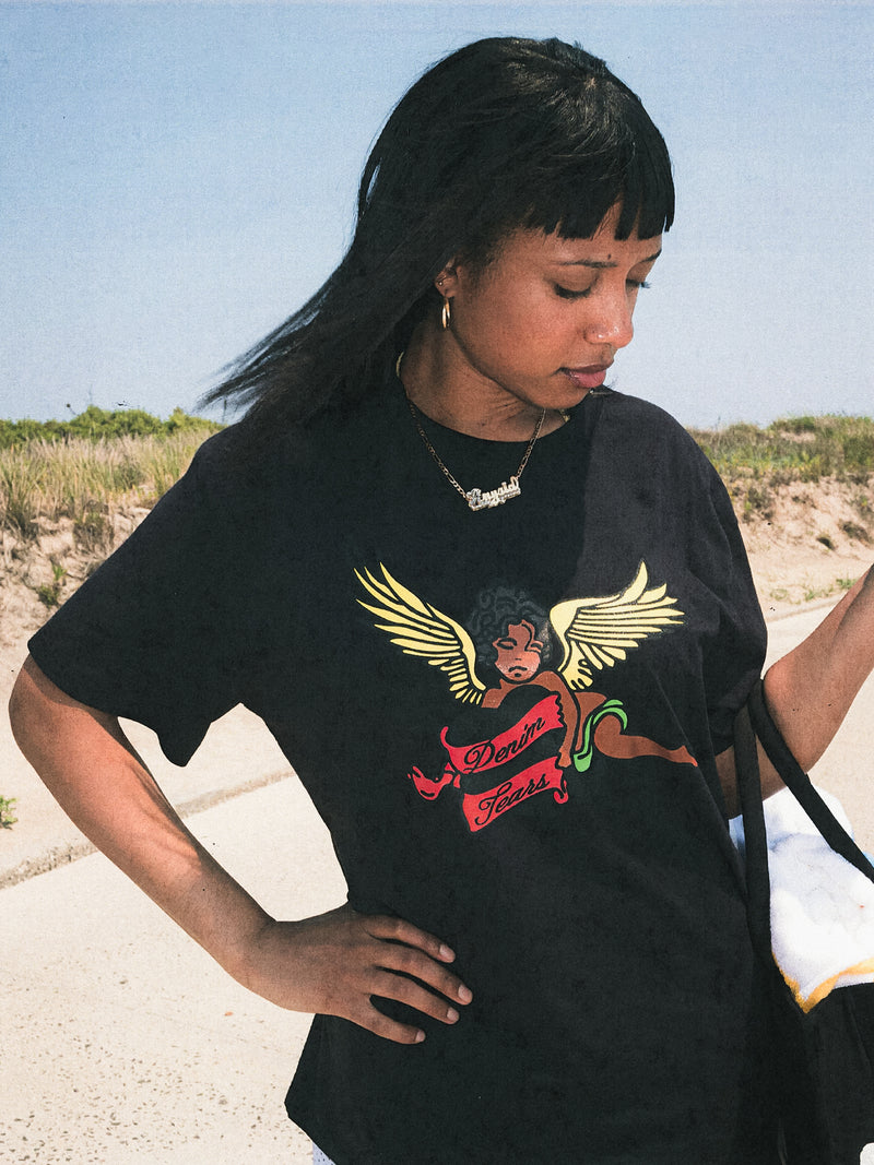Black Cherub Tee Black