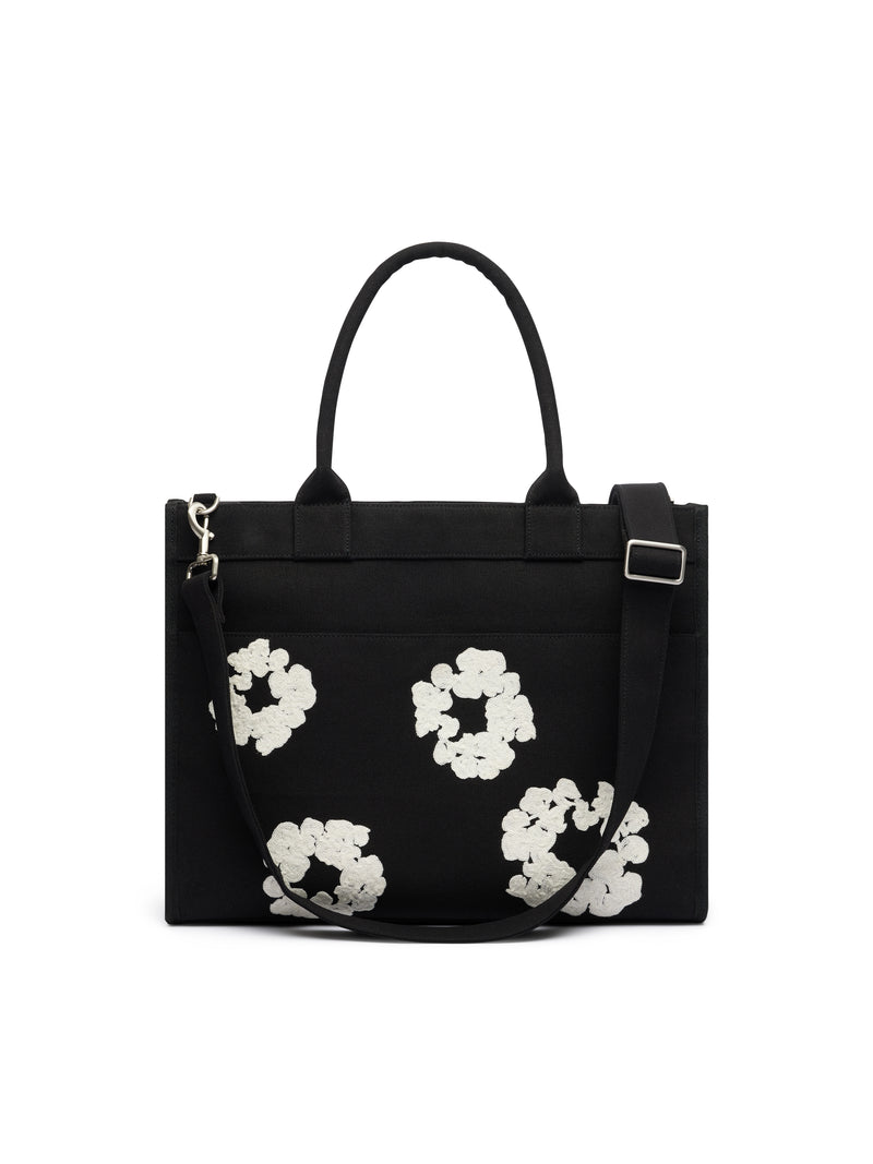 Cotton Wreath Canvas Tote Bag Large