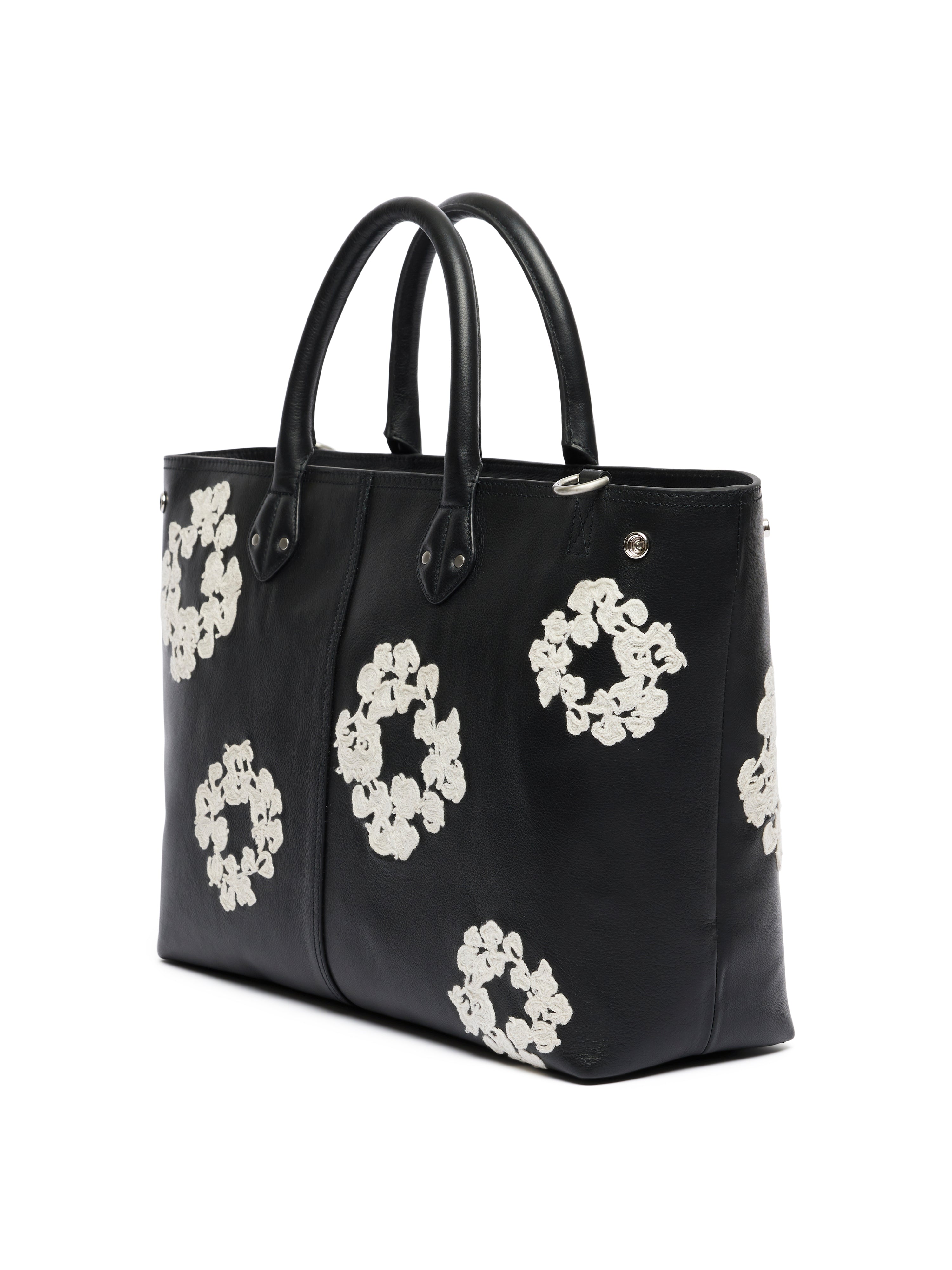 Cotton Wreath Leather Bag Large – DENIM TEARS
