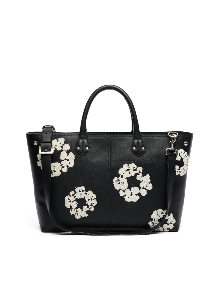 Cotton Wreath Leather Bag Large – DENIM TEARS