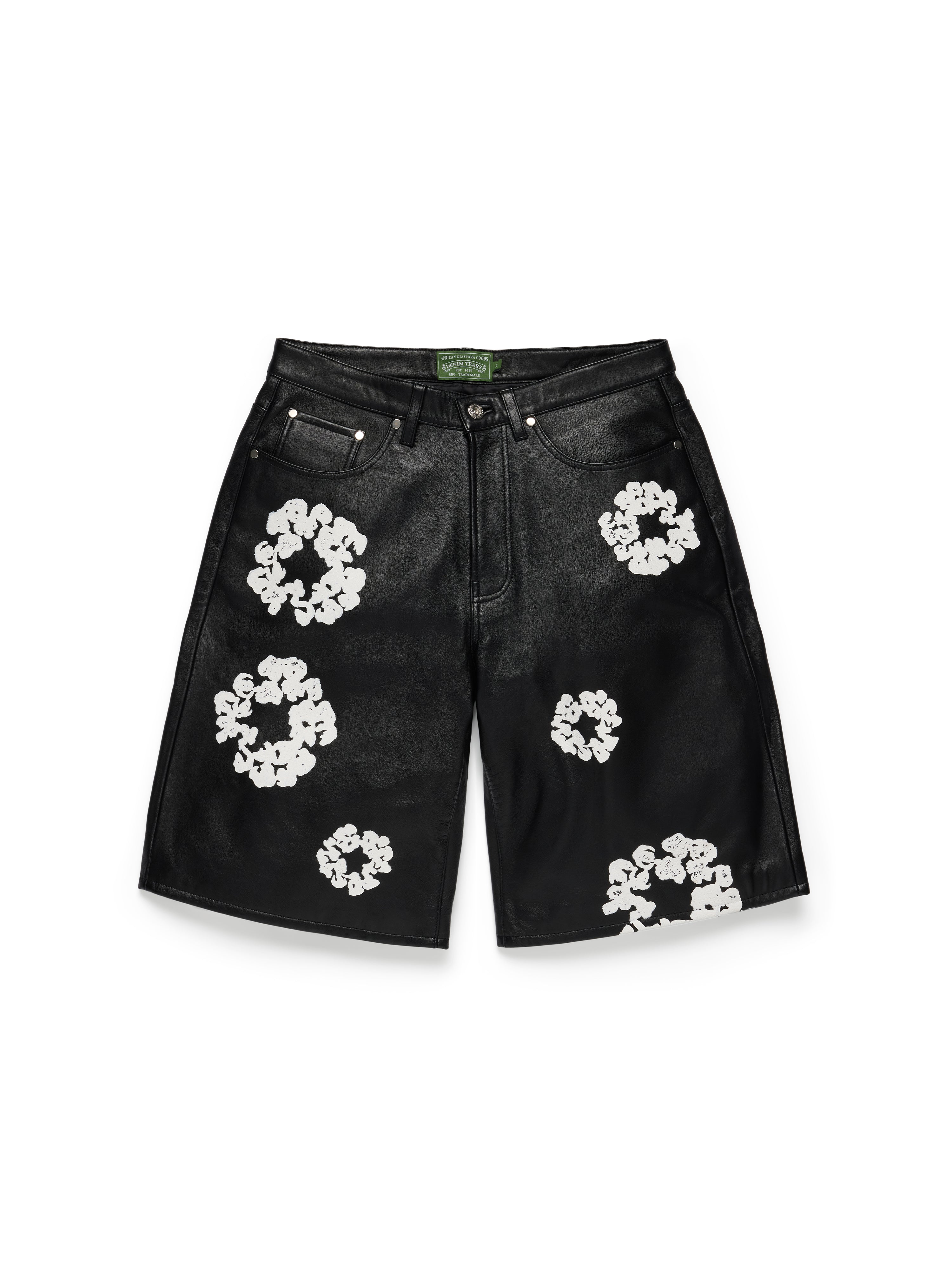 Cotton Wreath Leather Short – DENIM TEARS