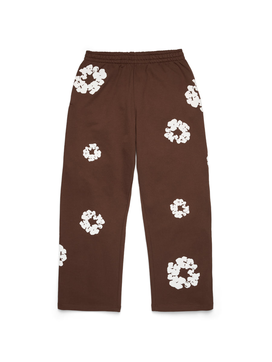 Cotton Wreath Baggy Sweatpants Dark Brown – DENIM TEARS