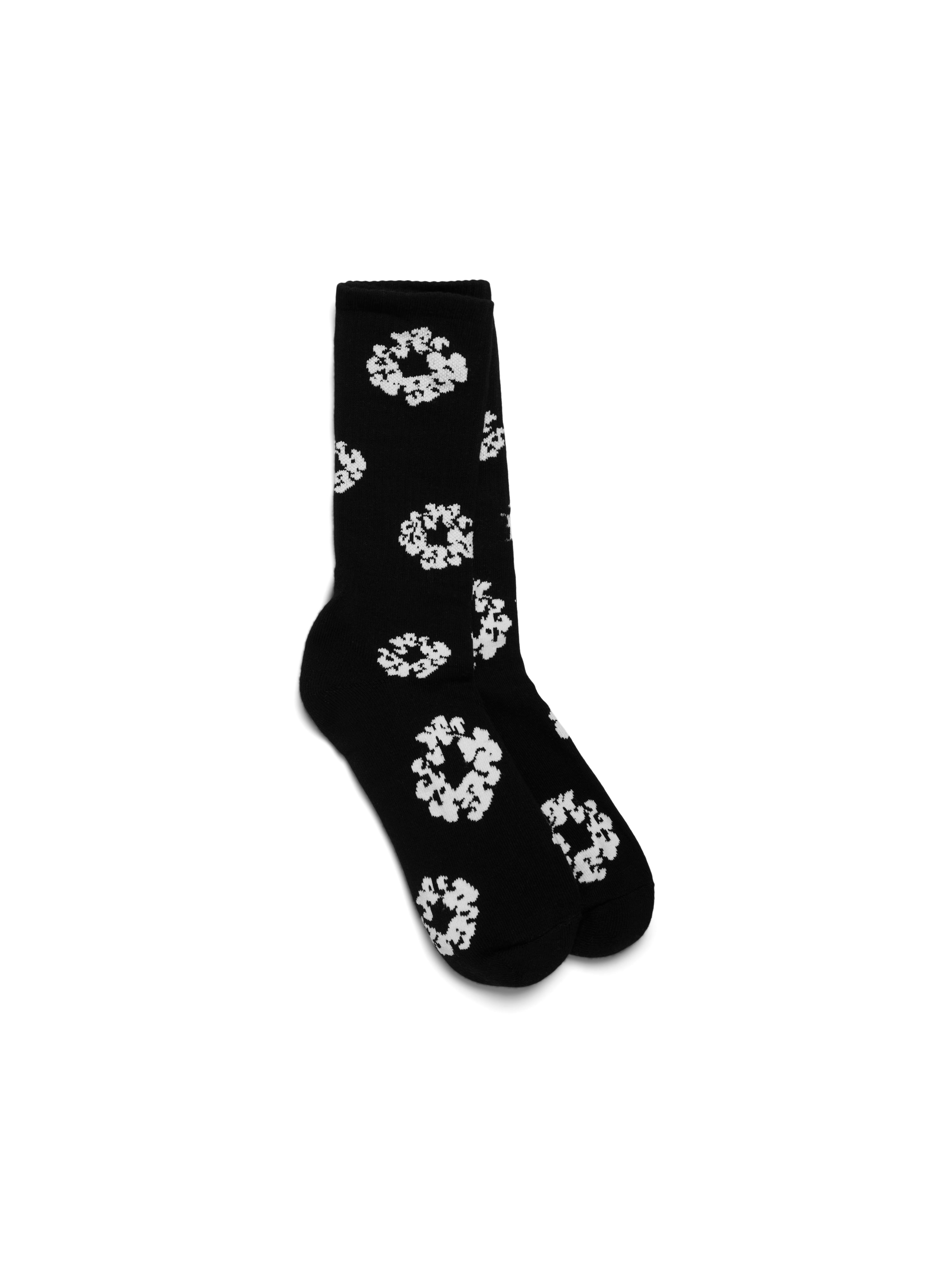 Cotton Wreath Socks Black – DENIM TEARS