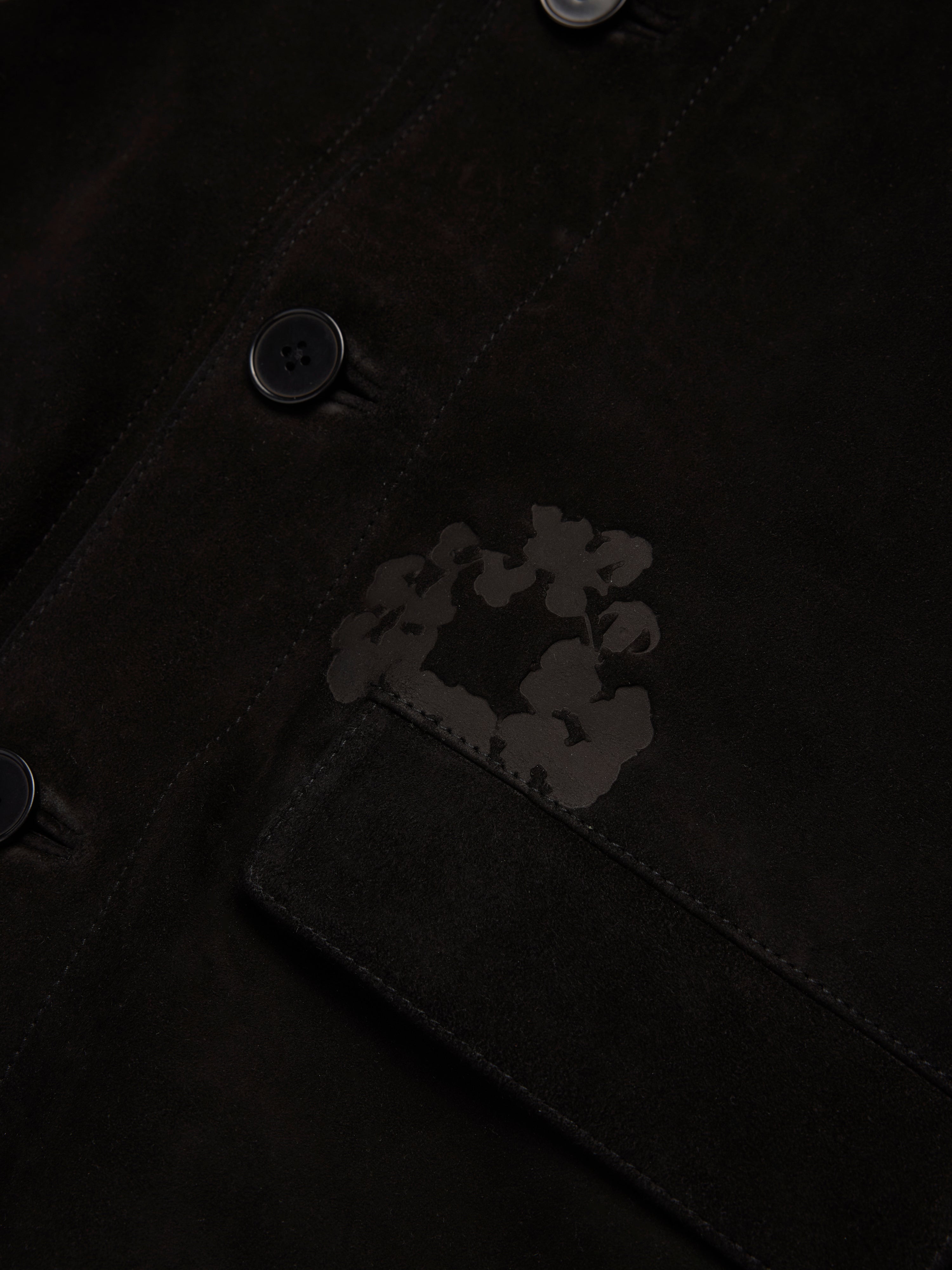 ジャケット・アウター COTTON WREATH SUEDE WELDING JACKET Cotton Wreath Suede Welding Jacket Black – DENIM TEARS