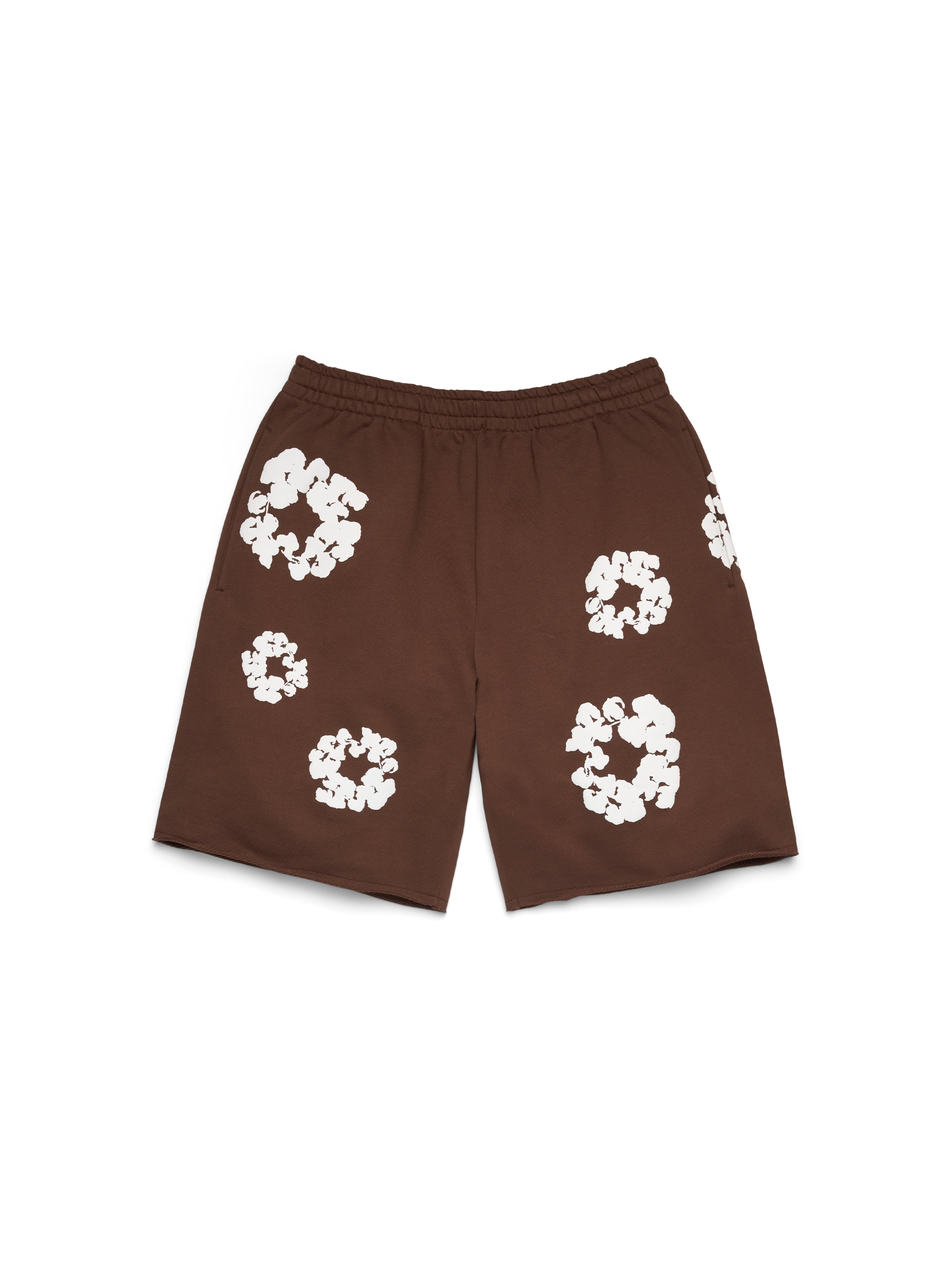 Cotton Wreath Sweatshorts Dark Brown – DENIM TEARS
