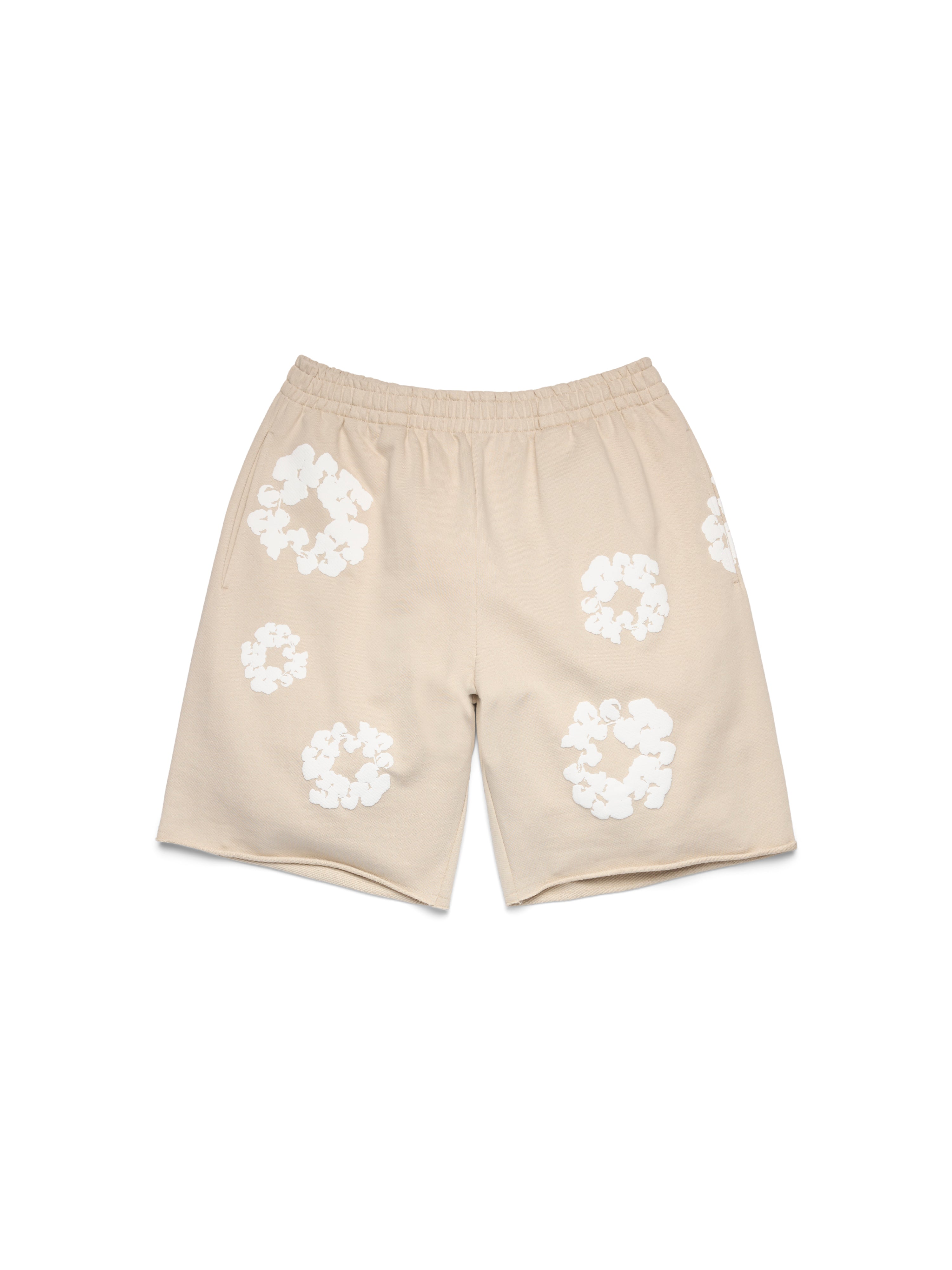Cotton Wreath Sweatshorts Cream – DENIM TEARS