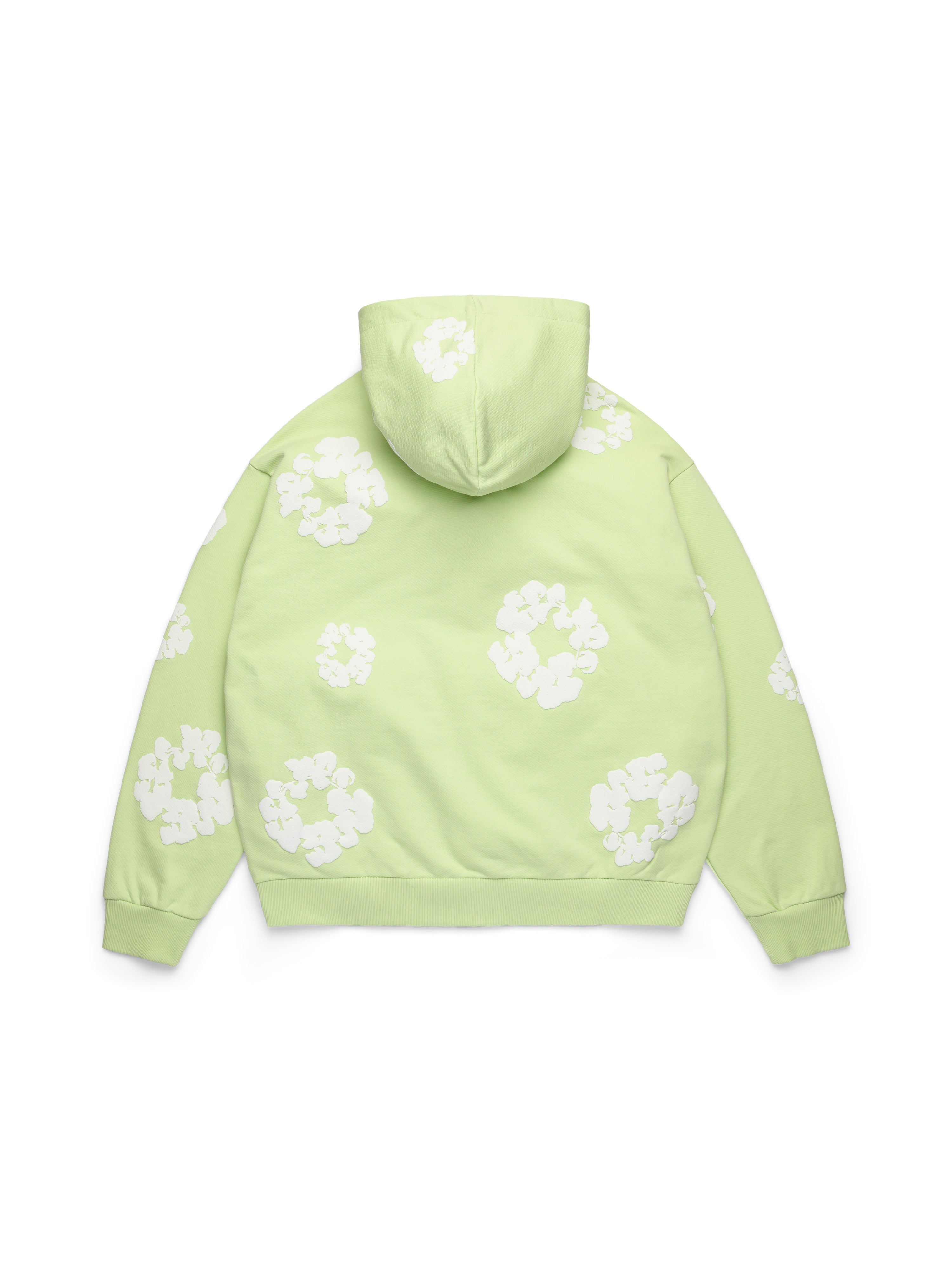 Cotton Wreath Zip Hoodie Mint – DENIM TEARS